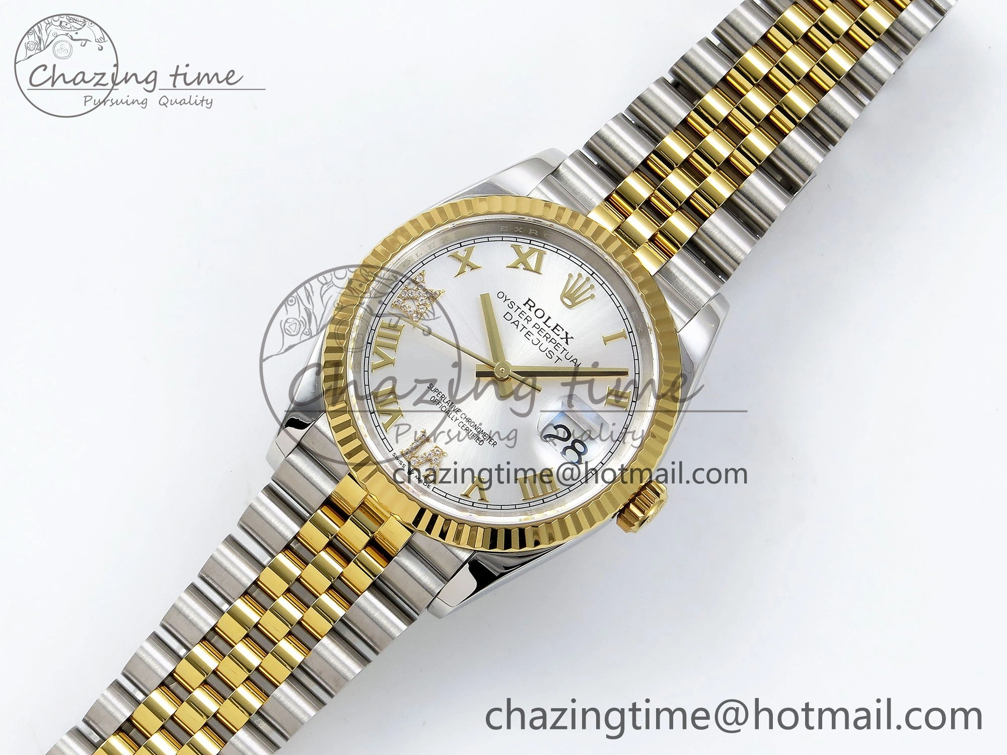 DateJust 36 126233 APF 1:1 Best Edition 904L Steel Silver Diamond Roman Dial on Jubilee Bracelet VR Sustainable 1539