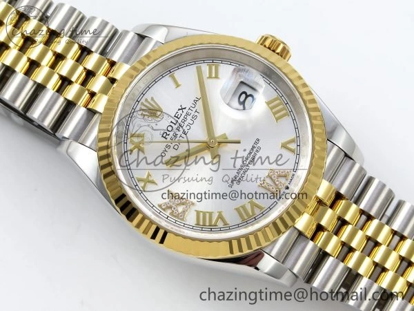 DateJust 36 126233 APF 1:1 Best Edition 904L Steel Silver Diamond Roman Dial on Jubilee Bracelet VR Sustainable 1539
