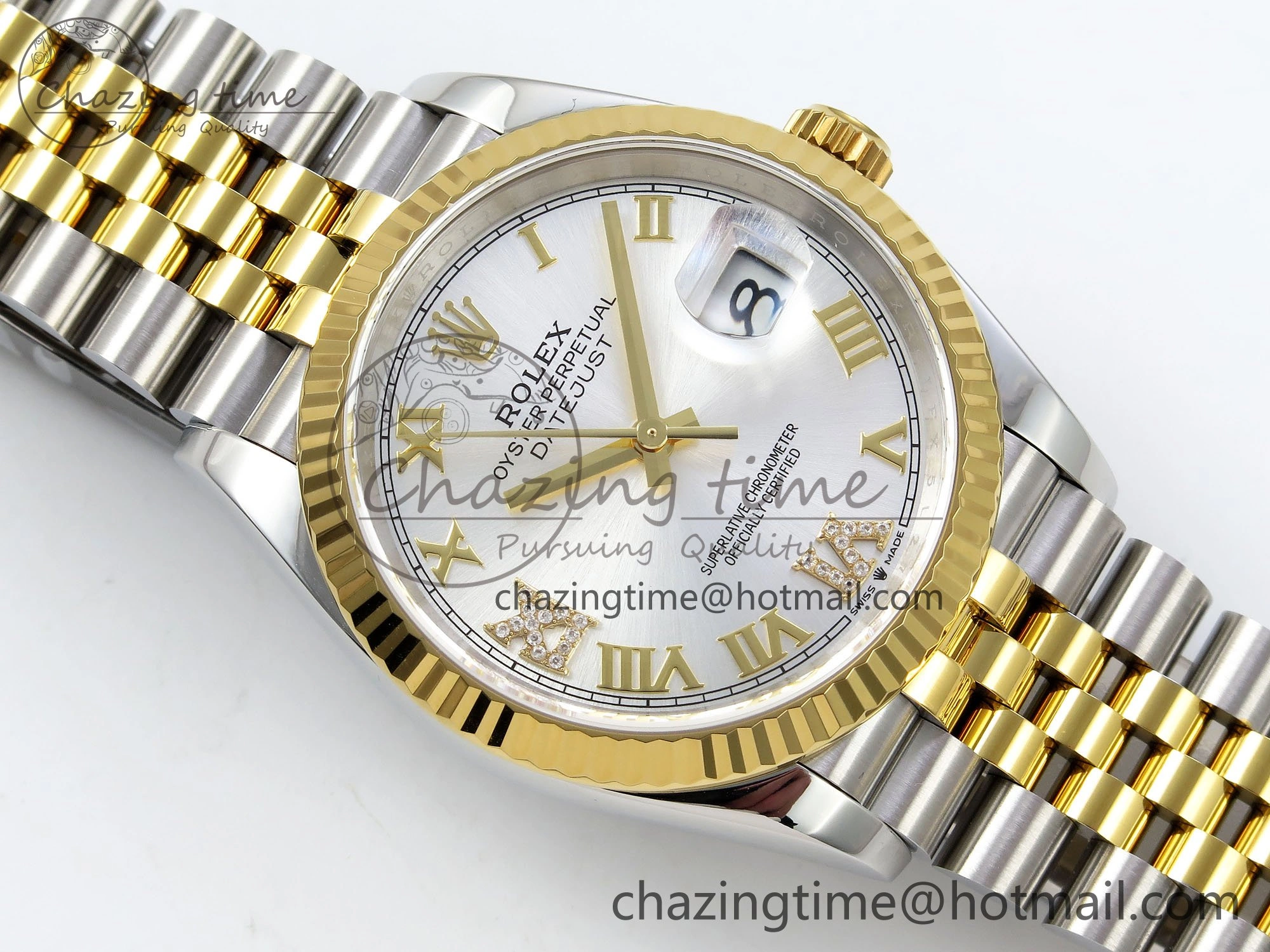 DateJust 36 126233 APF 1:1 Best Edition 904L Steel Silver Diamond Roman Dial on Jubilee Bracelet VR Sustainable 1539