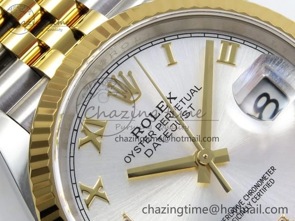 DateJust 36 126233 APF 1:1 Best Edition 904L Steel Silver Diamond Roman Dial on Jubilee Bracelet VR Sustainable 1539