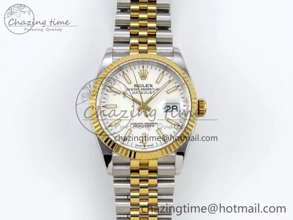 DateJust 36 126233 APF 1:1 Best Edition 904L Steel White Sitck Dial on SS YG Jubilee Bracelet VR Tailored 1591