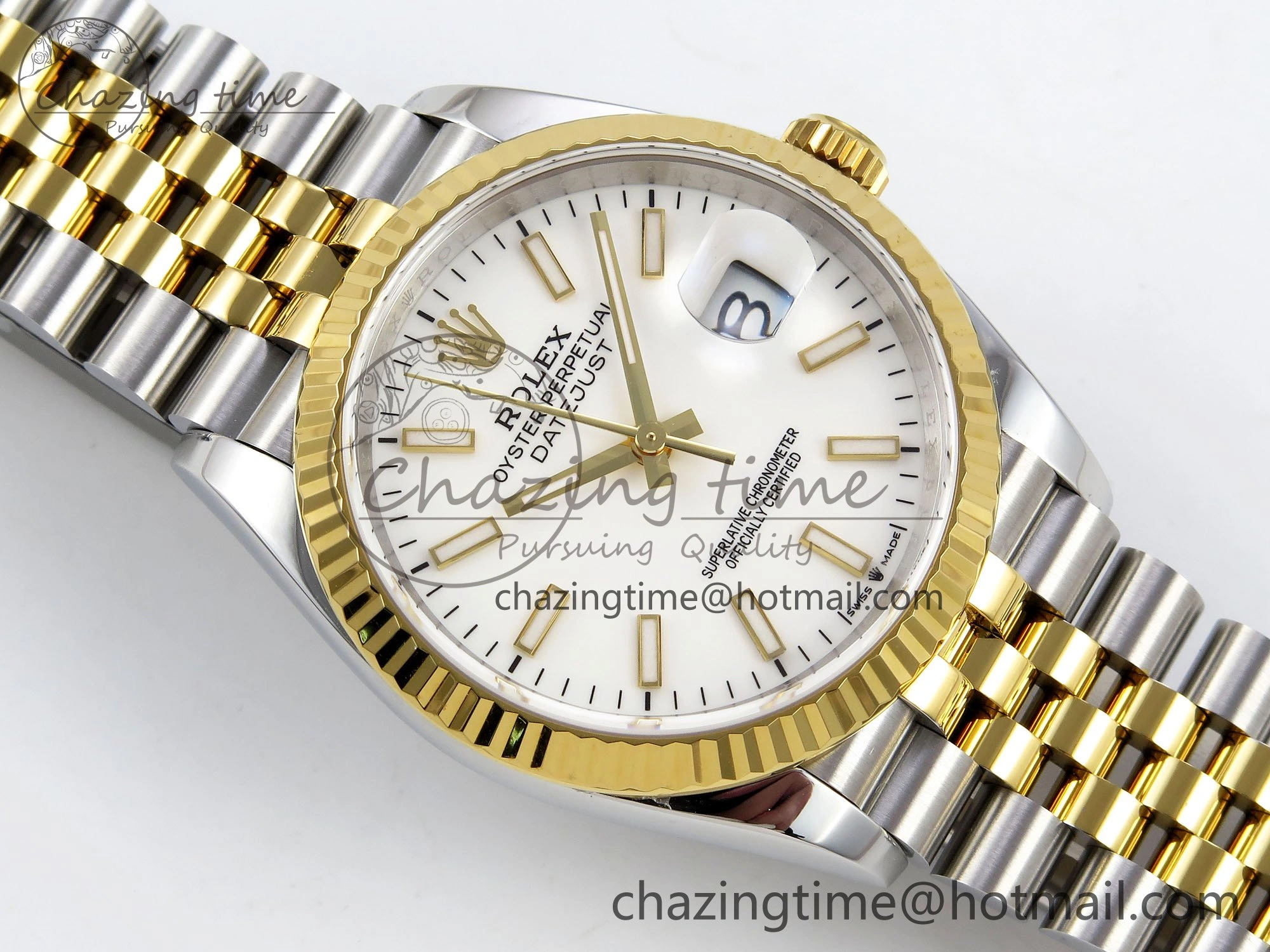 DateJust 36 126233 APF 1:1 Best Edition 904L Steel White Sitck Dial on SS YG Jubilee Bracelet VR Tailored 1591