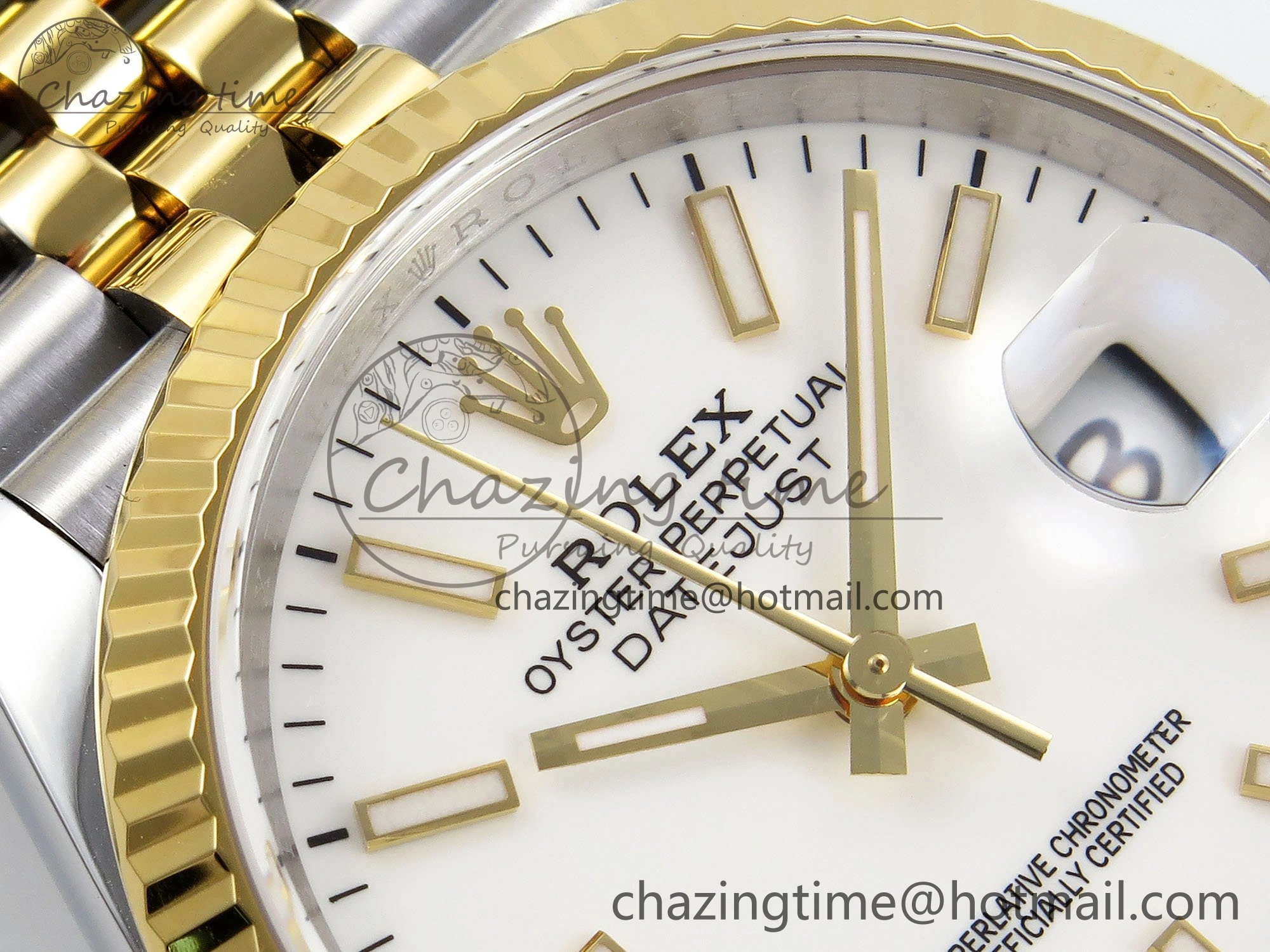 DateJust 36 126233 APF 1:1 Best Edition 904L Steel White Sitck Dial on SS YG Jubilee Bracelet VR Tailored 1591