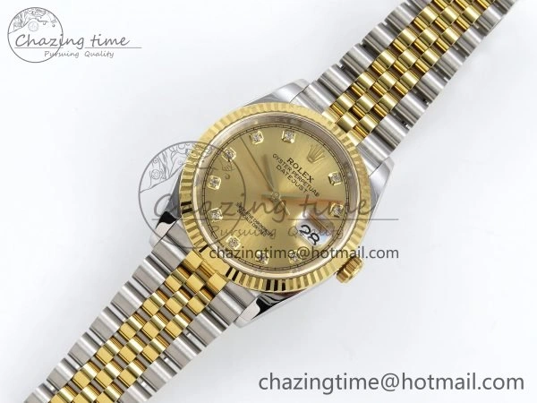 DateJust 36 126233 APF 1:1 Best Edition 904L Steel YG Diamonds Dial on SS YG Jubilee Bracelet VR SoftTouch 1592