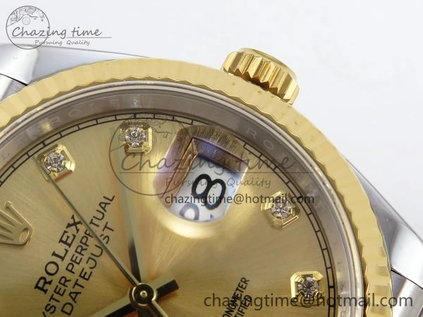 DateJust 36 126233 APF 1:1 Best Edition 904L Steel YG Diamonds Dial on SS YG Jubilee Bracelet VR SoftTouch 1592