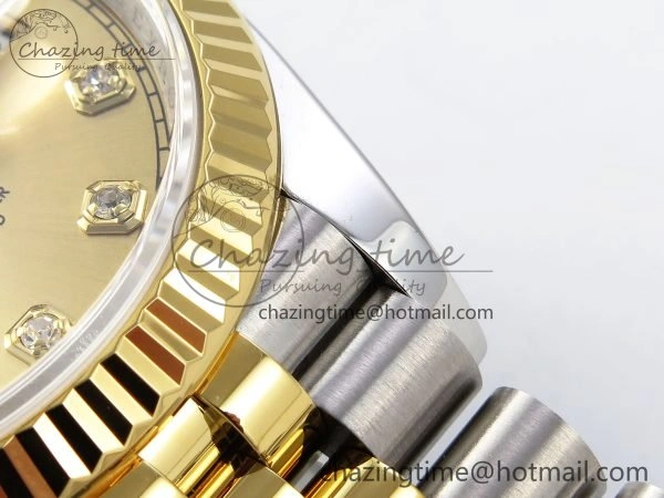 DateJust 36 126233 APF 1:1 Best Edition 904L Steel YG Diamonds Dial on SS YG Jubilee Bracelet VR SoftTouch 1592