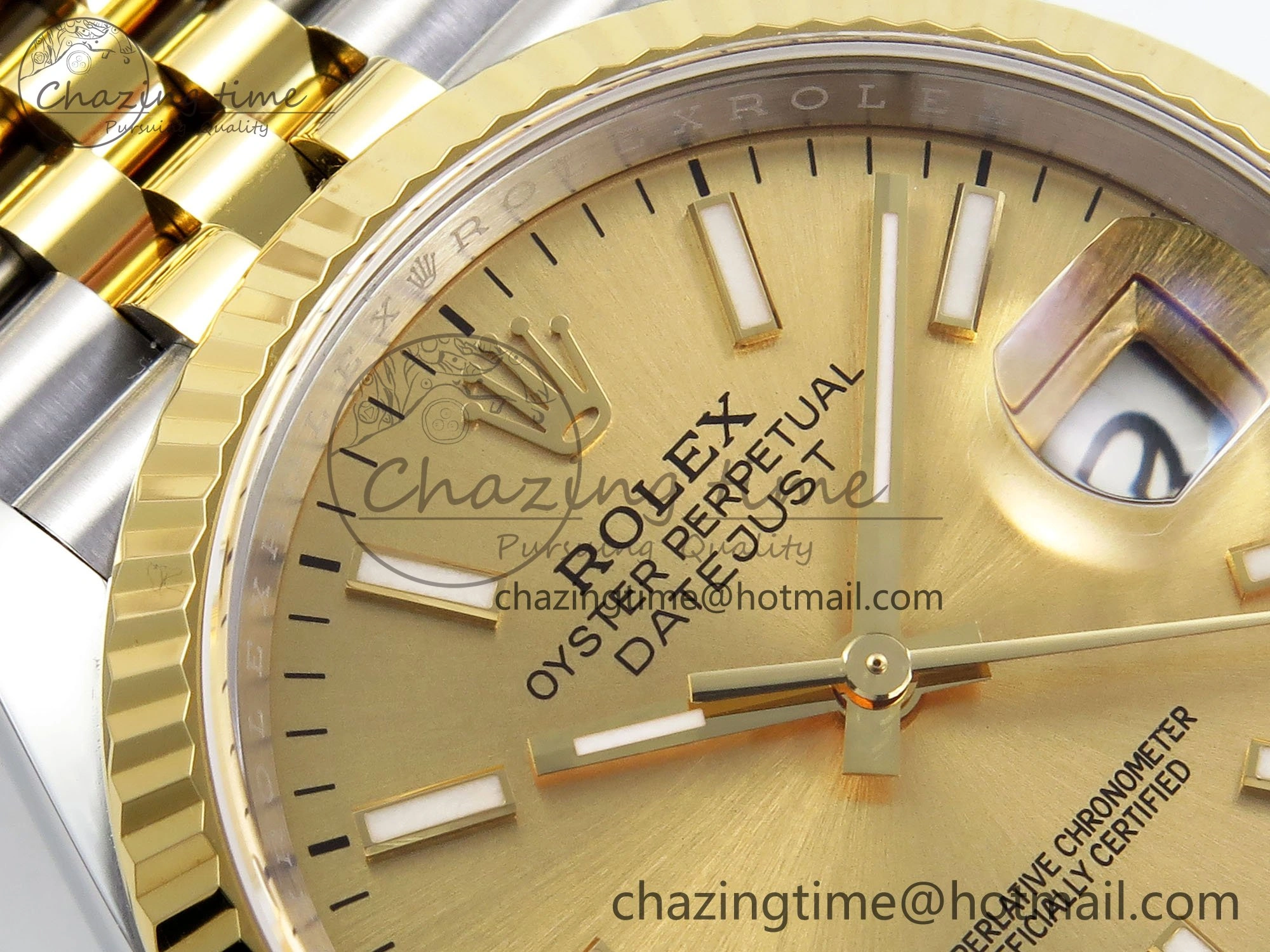 Functional DateJust 36 126233 APF 1:1 Best Edition 904L Steel YG Sitck Dial on SS YG Jubilee Bracelet VR 1599