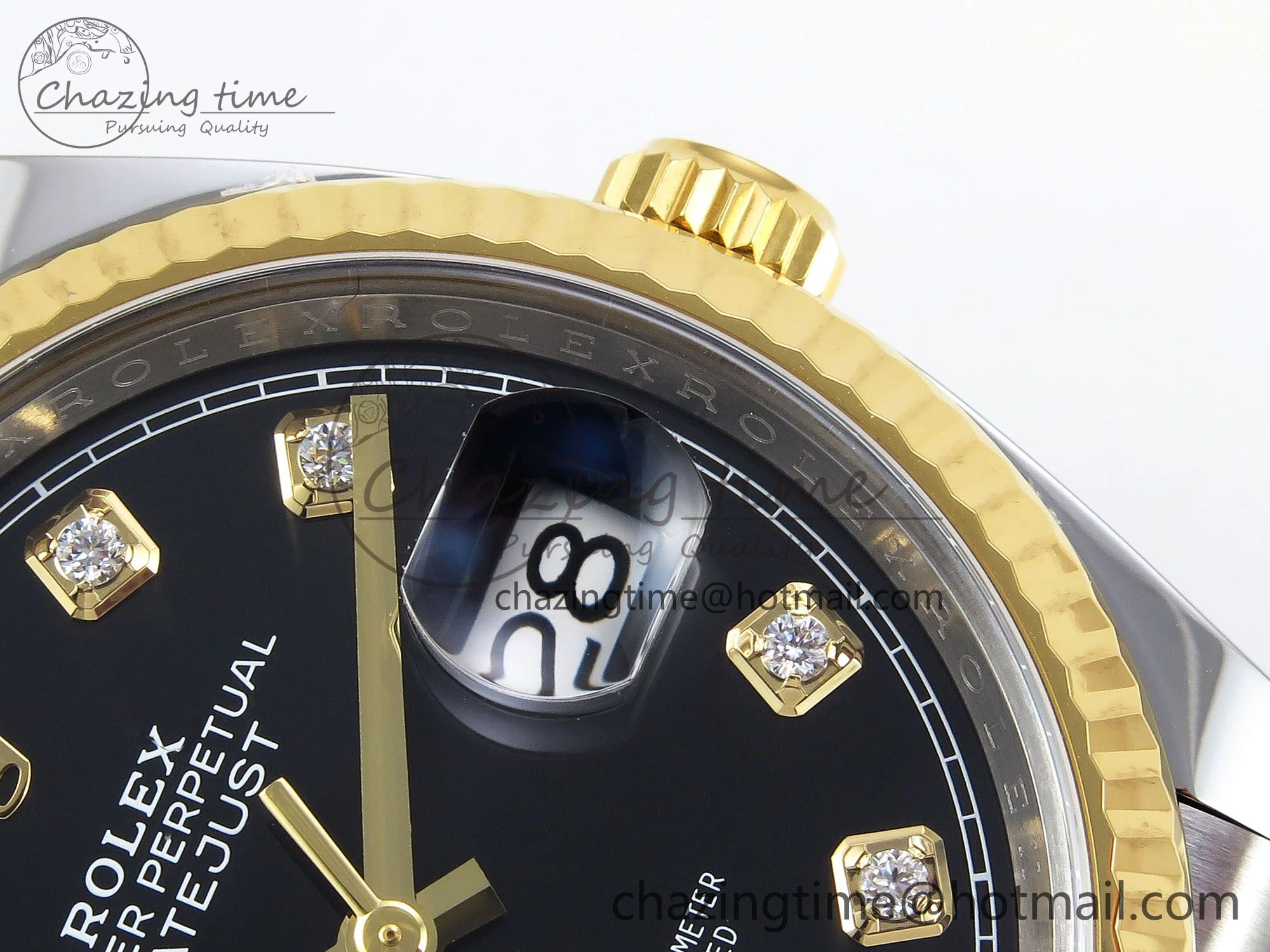 Youthful DateJust 36 126233 Clean 1:1 Best Edition 904L Steel Black Diamonds Dial on SS YG Jubilee Bracelet VR 1496