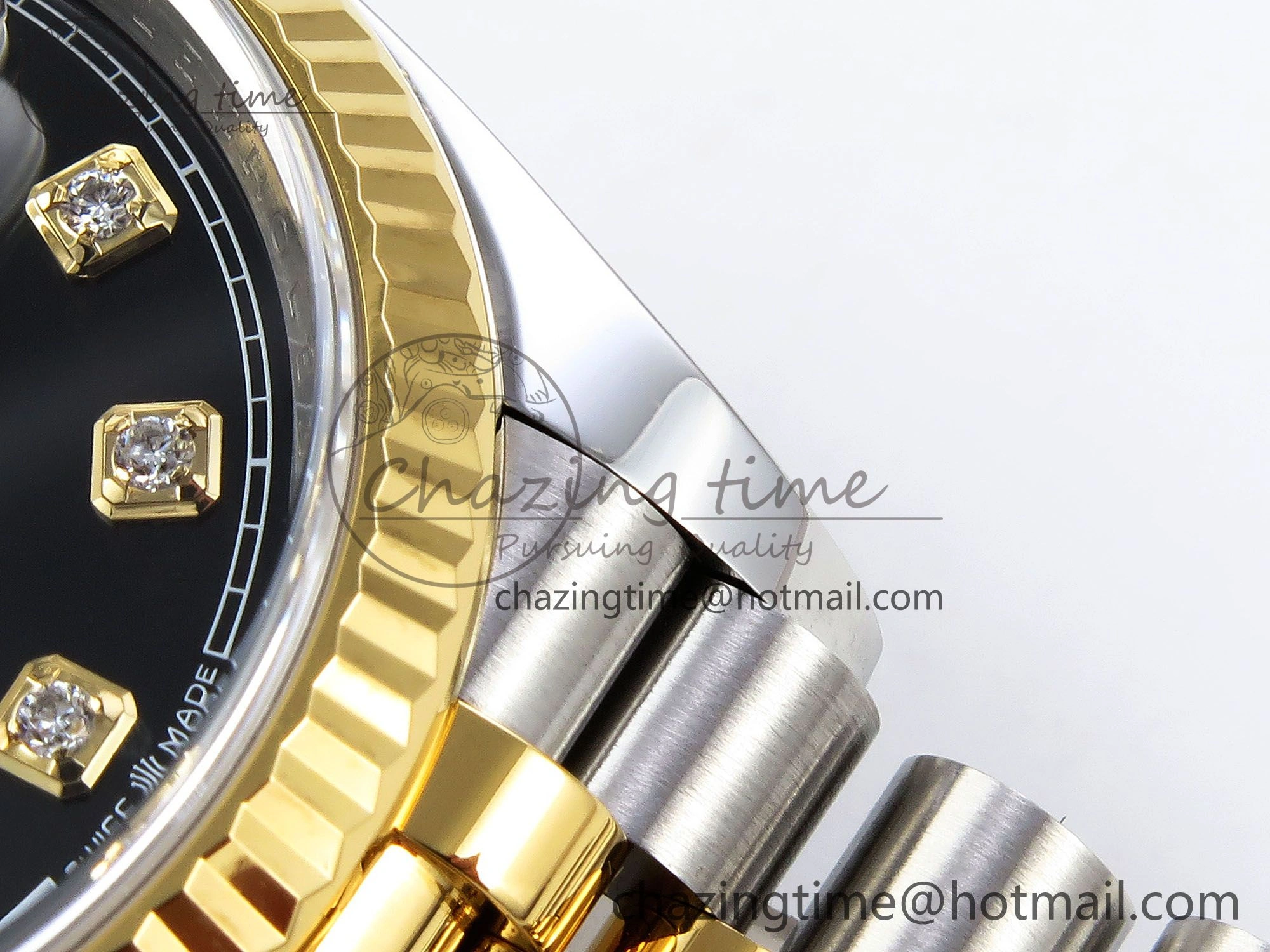 Youthful DateJust 36 126233 Clean 1:1 Best Edition 904L Steel Black Diamonds Dial on SS YG Jubilee Bracelet VR 1496