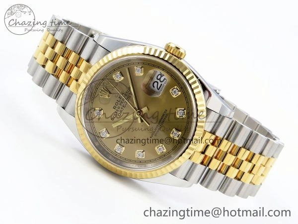 DateJust 36 126233 Clean 1:1 Best Edition 904L Steel YG Diamonds Dial on SS YG Jubilee Bracelet VR Comfortable 1493