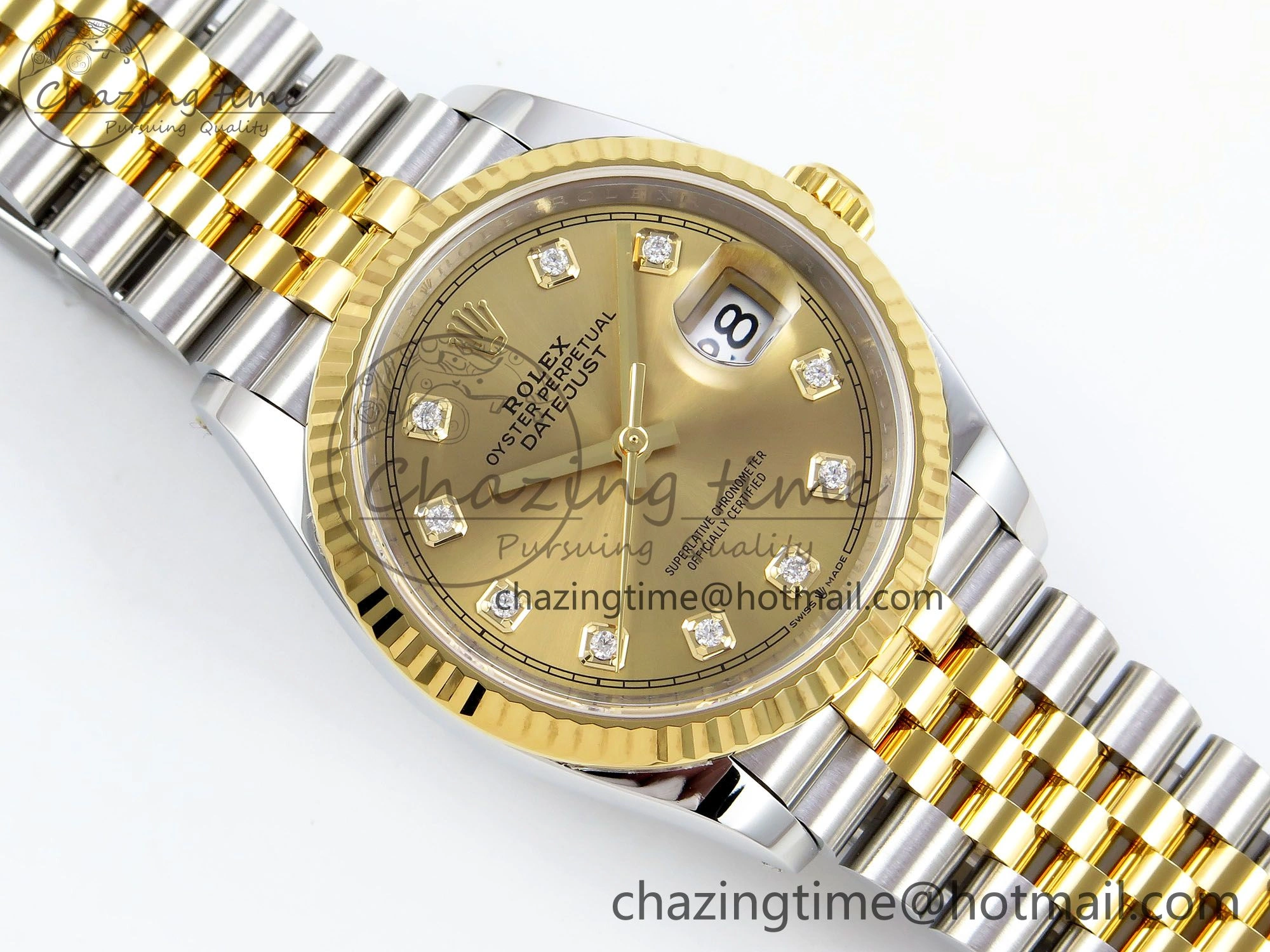 DateJust 36 126233 Clean 1:1 Best Edition 904L Steel YG Diamonds Dial on SS YG Jubilee Bracelet VR Comfortable 1493