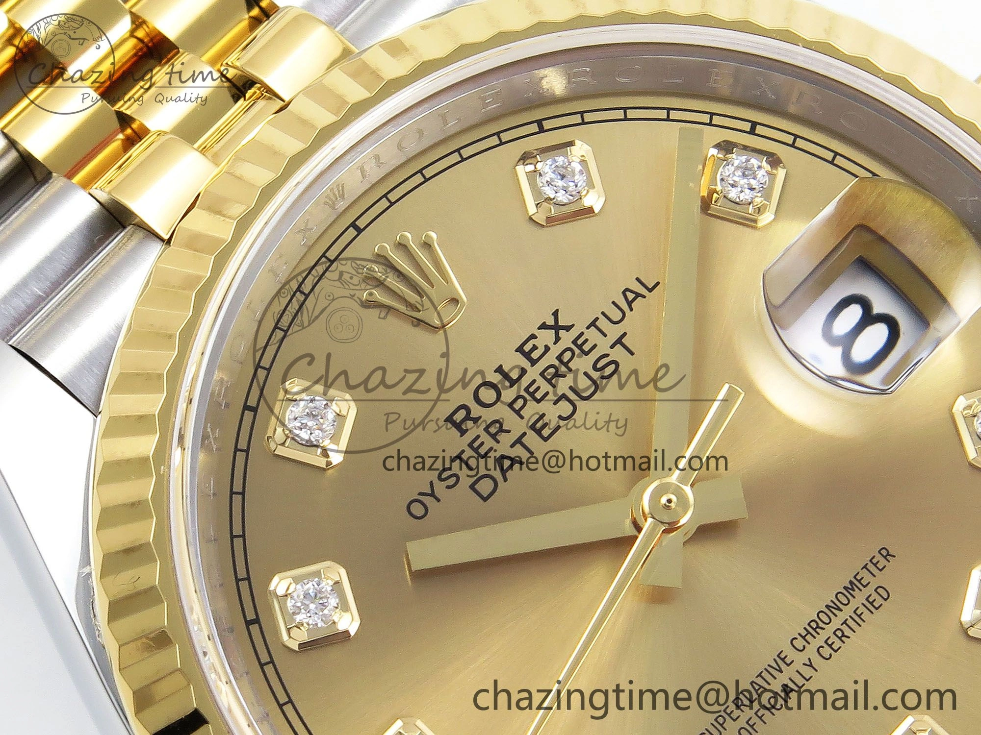 DateJust 36 126233 Clean 1:1 Best Edition 904L Steel YG Diamonds Dial on SS YG Jubilee Bracelet VR Comfortable 1493