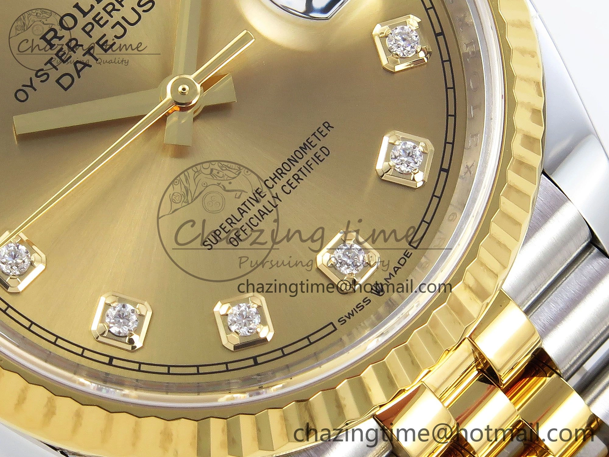 DateJust 36 126233 Clean 1:1 Best Edition 904L Steel YG Diamonds Dial on SS YG Jubilee Bracelet VR Comfortable 1493