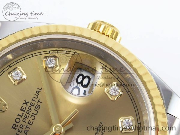 DateJust 36 126233 Clean 1:1 Best Edition 904L Steel YG Diamonds Dial on SS YG Jubilee Bracelet VR Comfortable 1493
