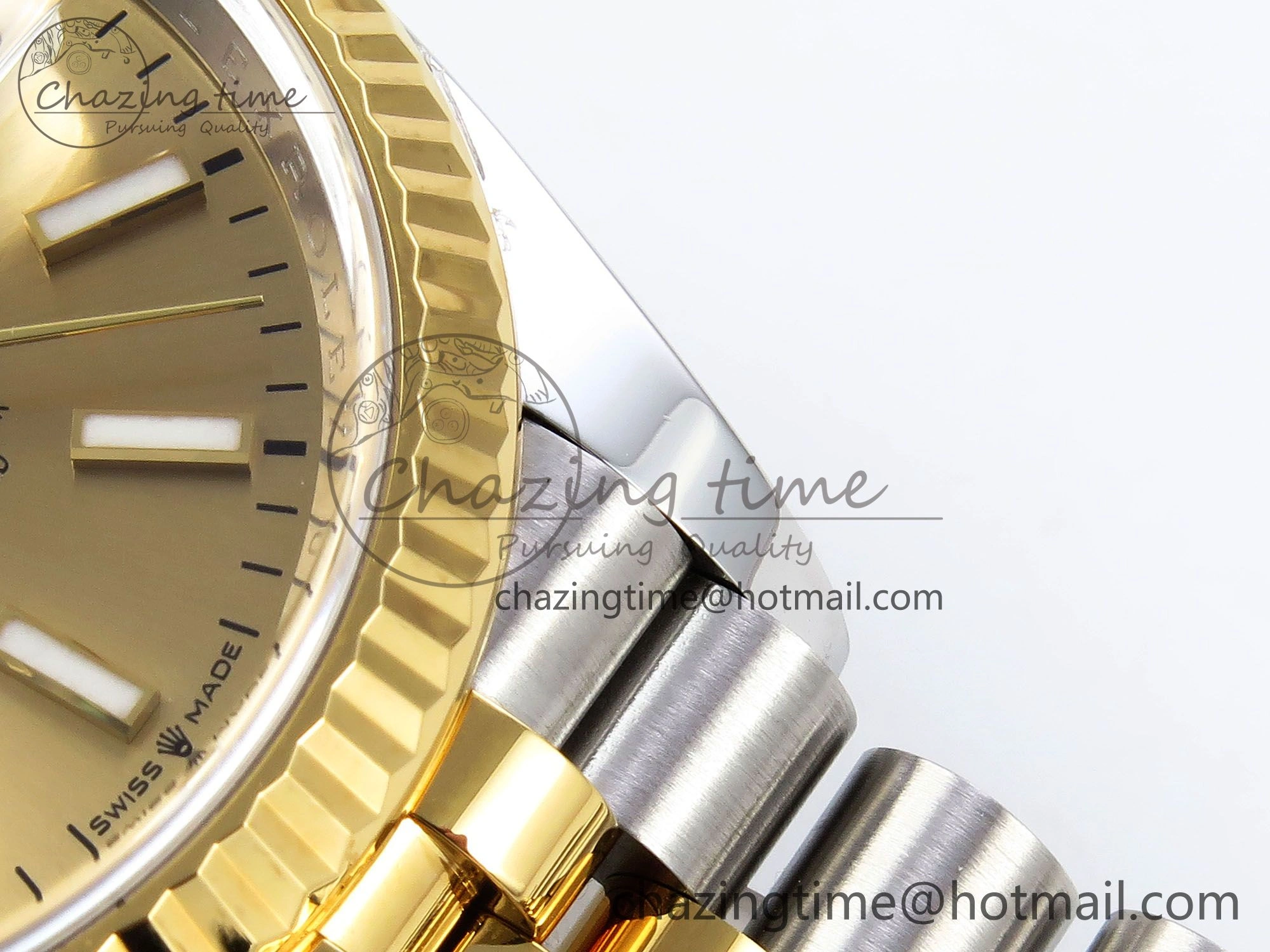 ModernLook DateJust 36 126233 Clean 1:1 Best Edition 904L Steel YG Stick Dial on SS YG Jubilee Bracelet VR 1501