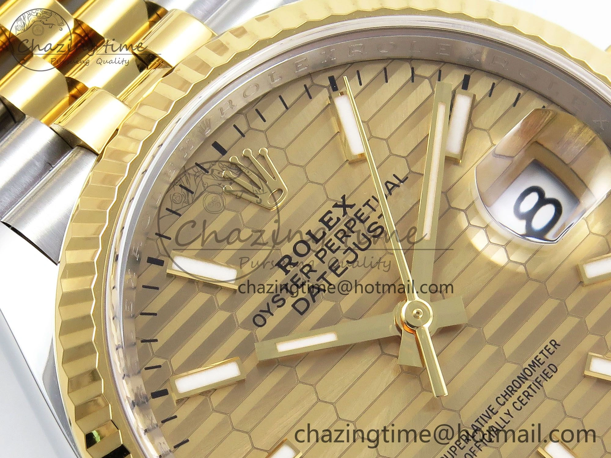 DateJust 36 126233 Clean 1:1 Best Edition 904L Steel YG Textured Stick Dial on SS YG Jubilee Bracelet VR Elegant 1494