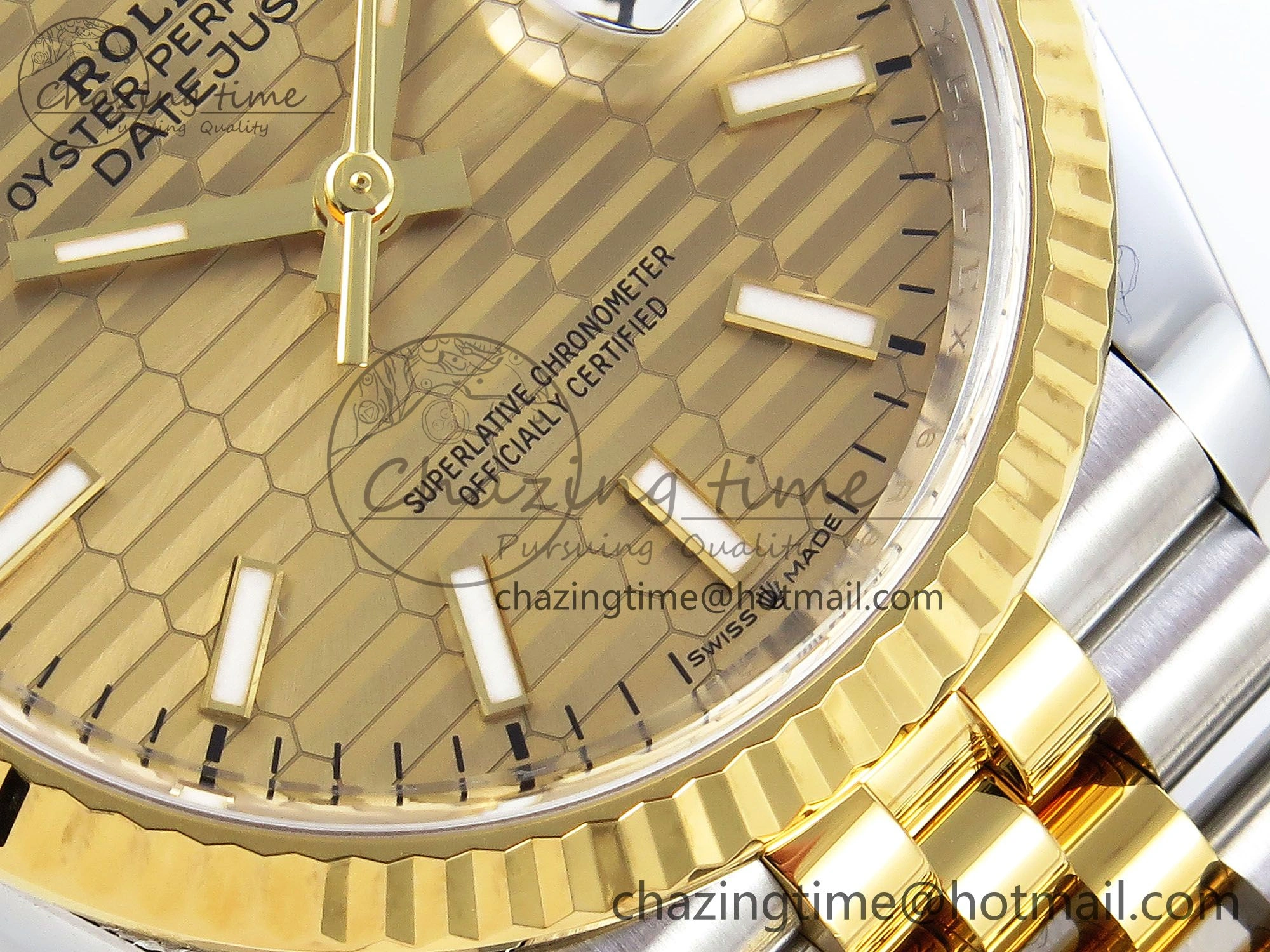 DateJust 36 126233 Clean 1:1 Best Edition 904L Steel YG Textured Stick Dial on SS YG Jubilee Bracelet VR Elegant 1494
