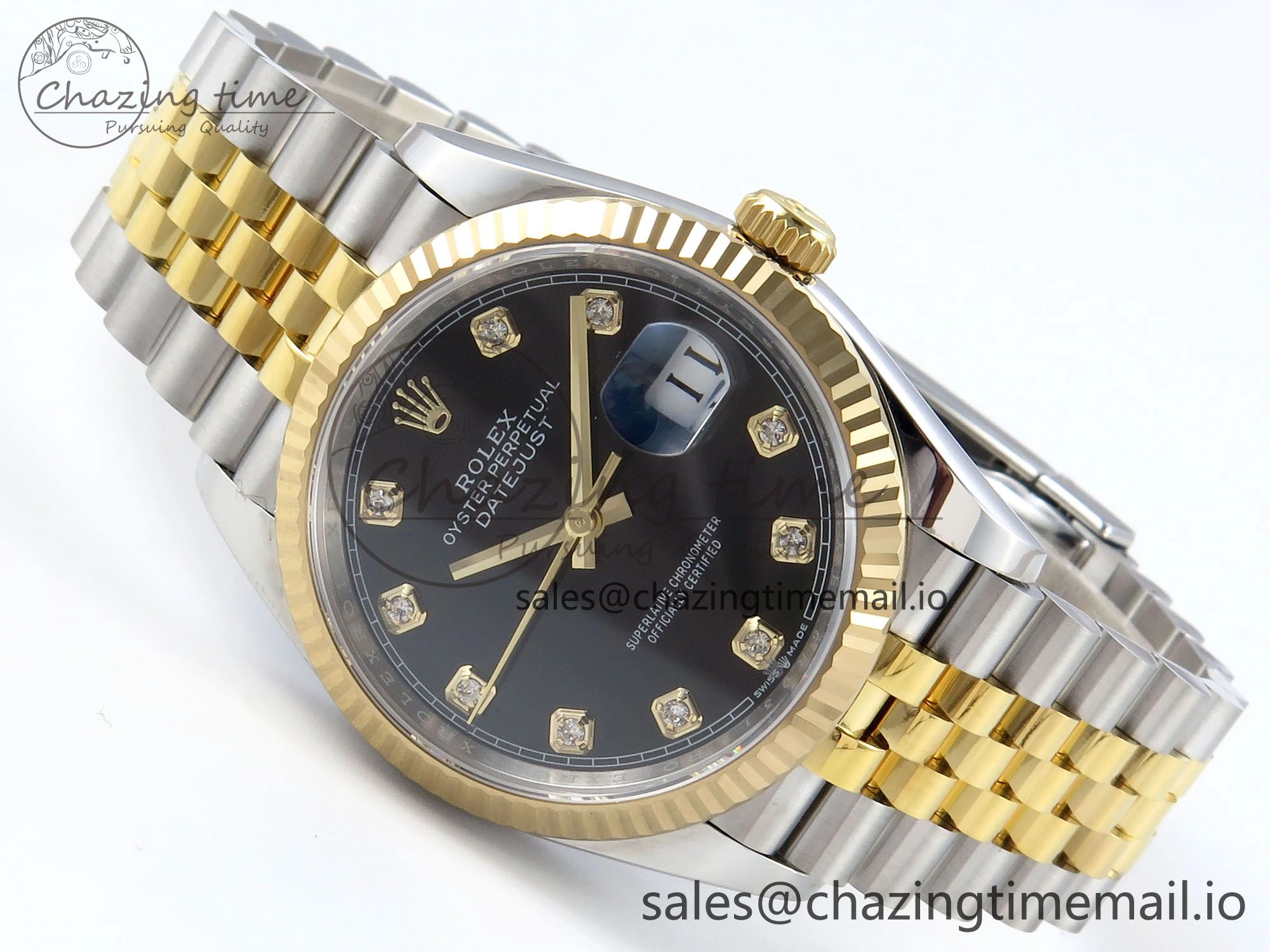 DateJust 36 126233 EWEF Best Edition Black Diamonds Dial on SS YG Jubilee Bracelet A MultiPurpose 623