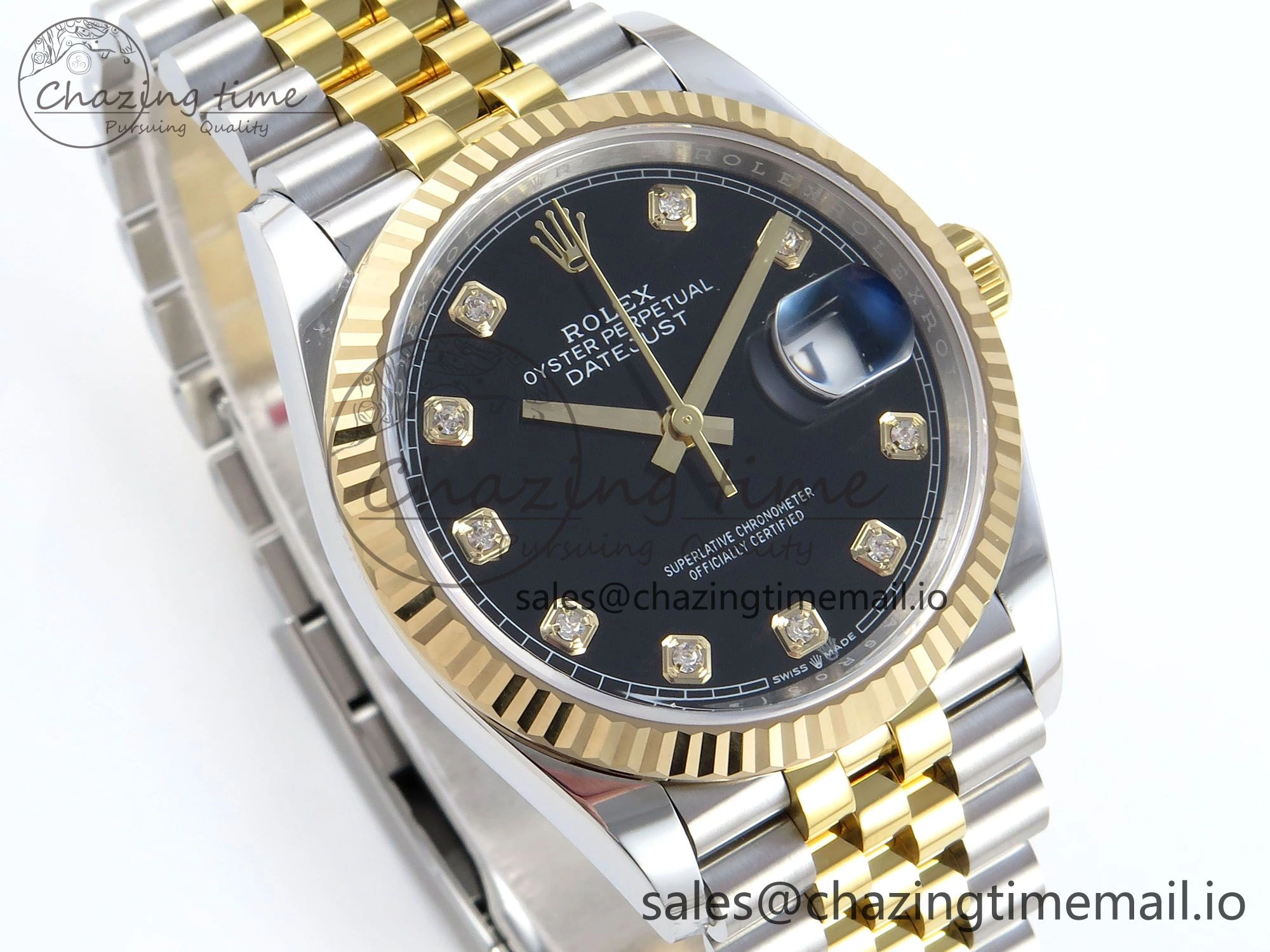 DateJust 36 126233 EWEF Best Edition Black Diamonds Dial on SS YG Jubilee Bracelet A MultiPurpose 623