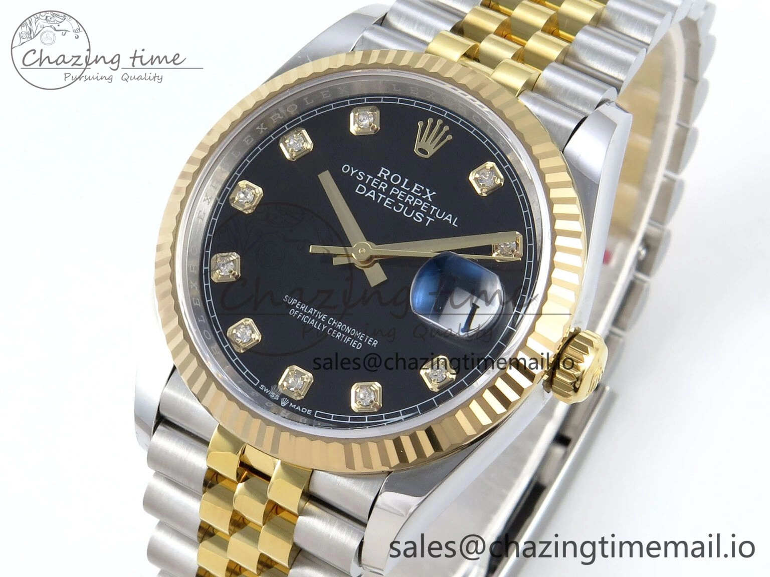 DateJust 36 126233 EWEF Best Edition Black Diamonds Dial on SS YG Jubilee Bracelet A MultiPurpose 623