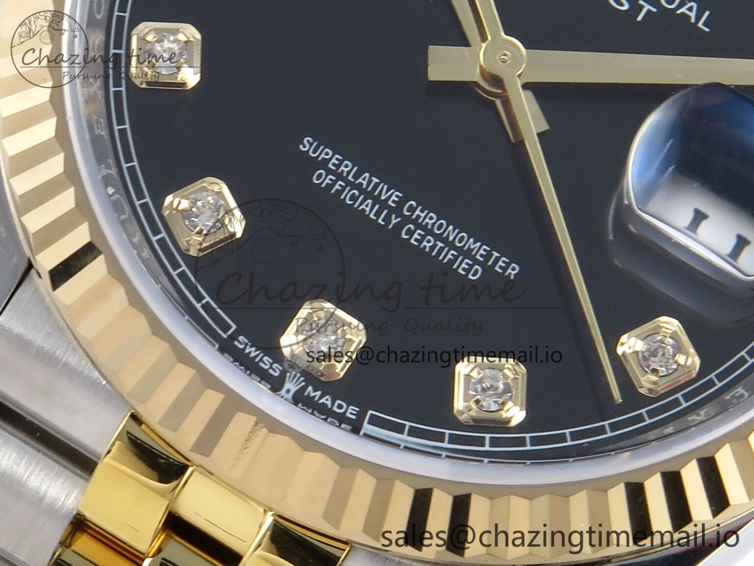 DateJust 36 126233 EWEF Best Edition Black Diamonds Dial on SS YG Jubilee Bracelet A MultiPurpose 623