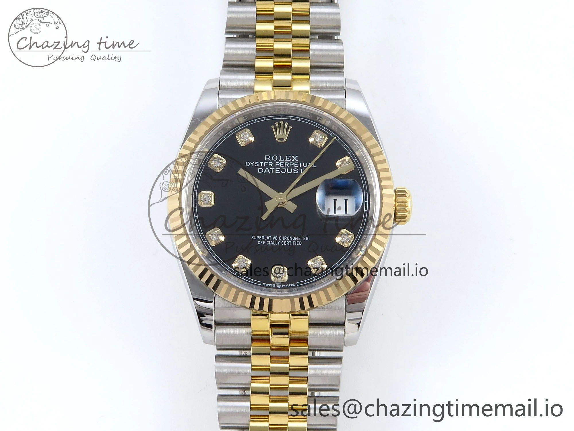 DateJust 36 126233 EWEF Best Edition Black Diamonds Dial on SS YG Jubilee Bracelet A MultiPurpose 623
