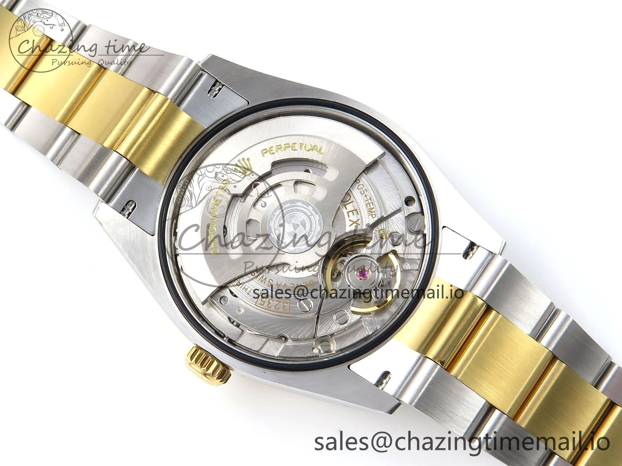 DateJust 36 126233 EWEF Best Edition Gray Dial Green Roman Marker on SS YG Oyster Bracelet A EyeCatching 678