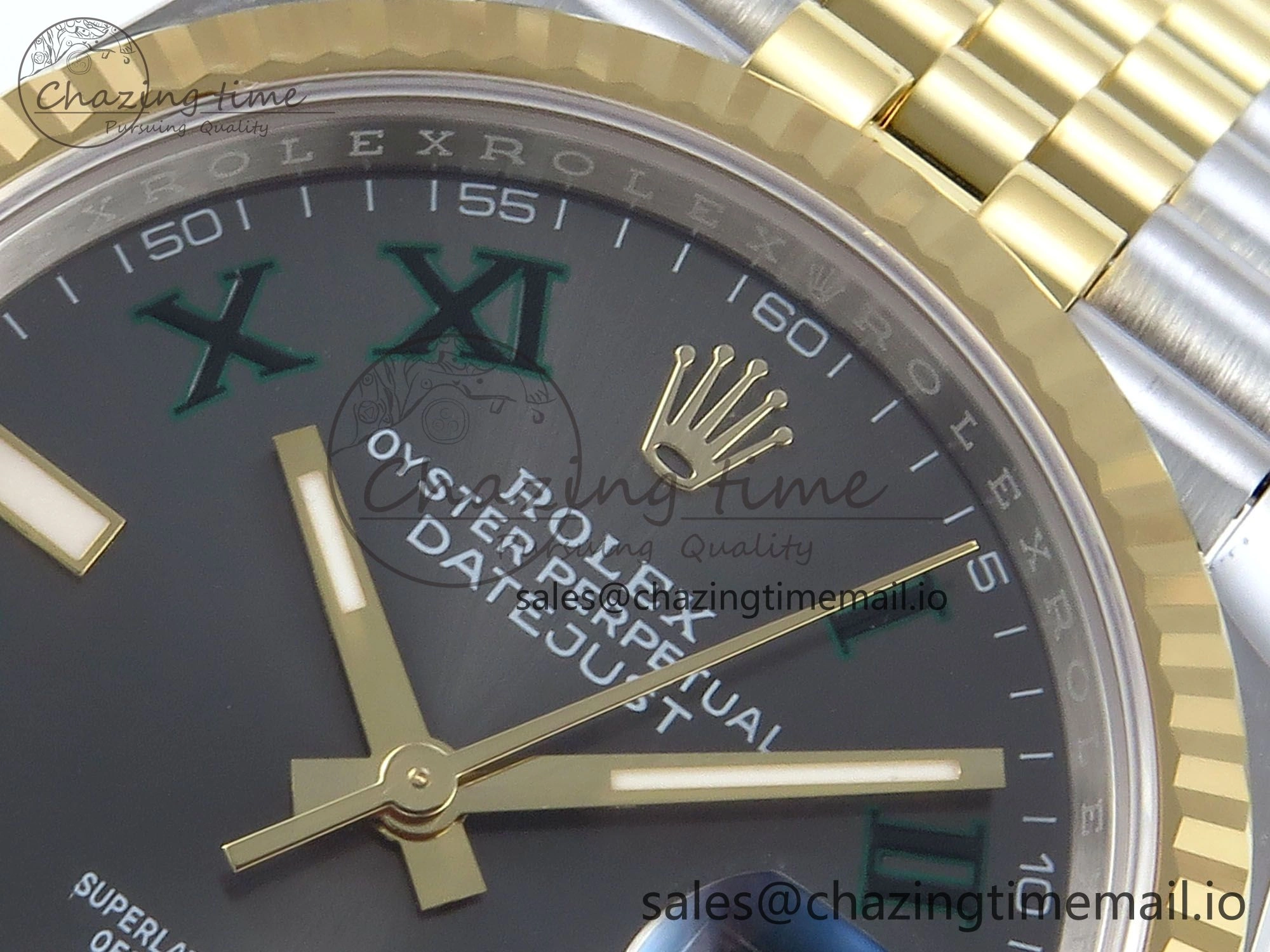 Sustainable DateJust 36 126233 EWEF Best Edition Gray Roman Dial on SS YG Jubilee Bracelet A 627