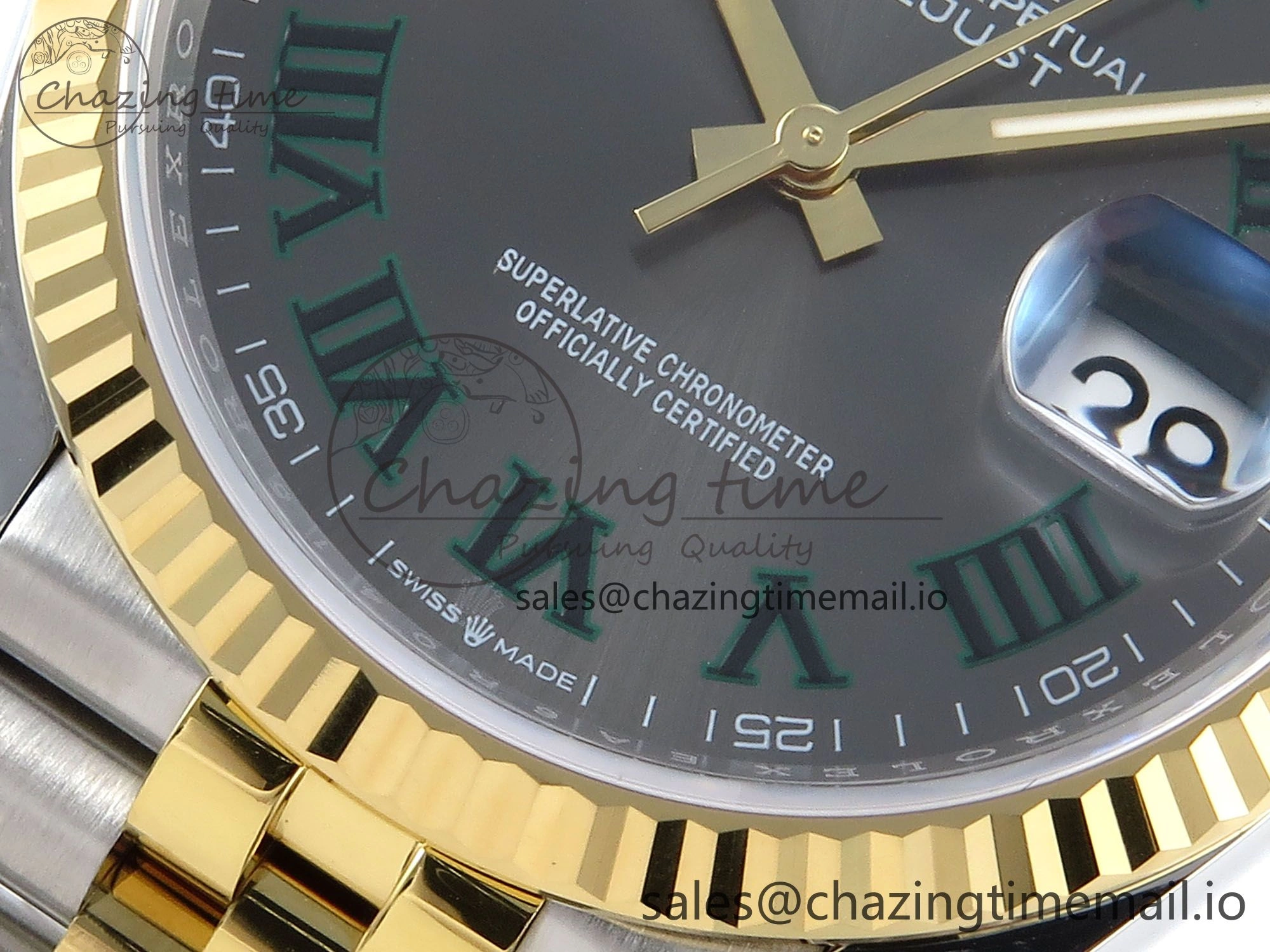 Sustainable DateJust 36 126233 EWEF Best Edition Gray Roman Dial on SS YG Jubilee Bracelet A 627