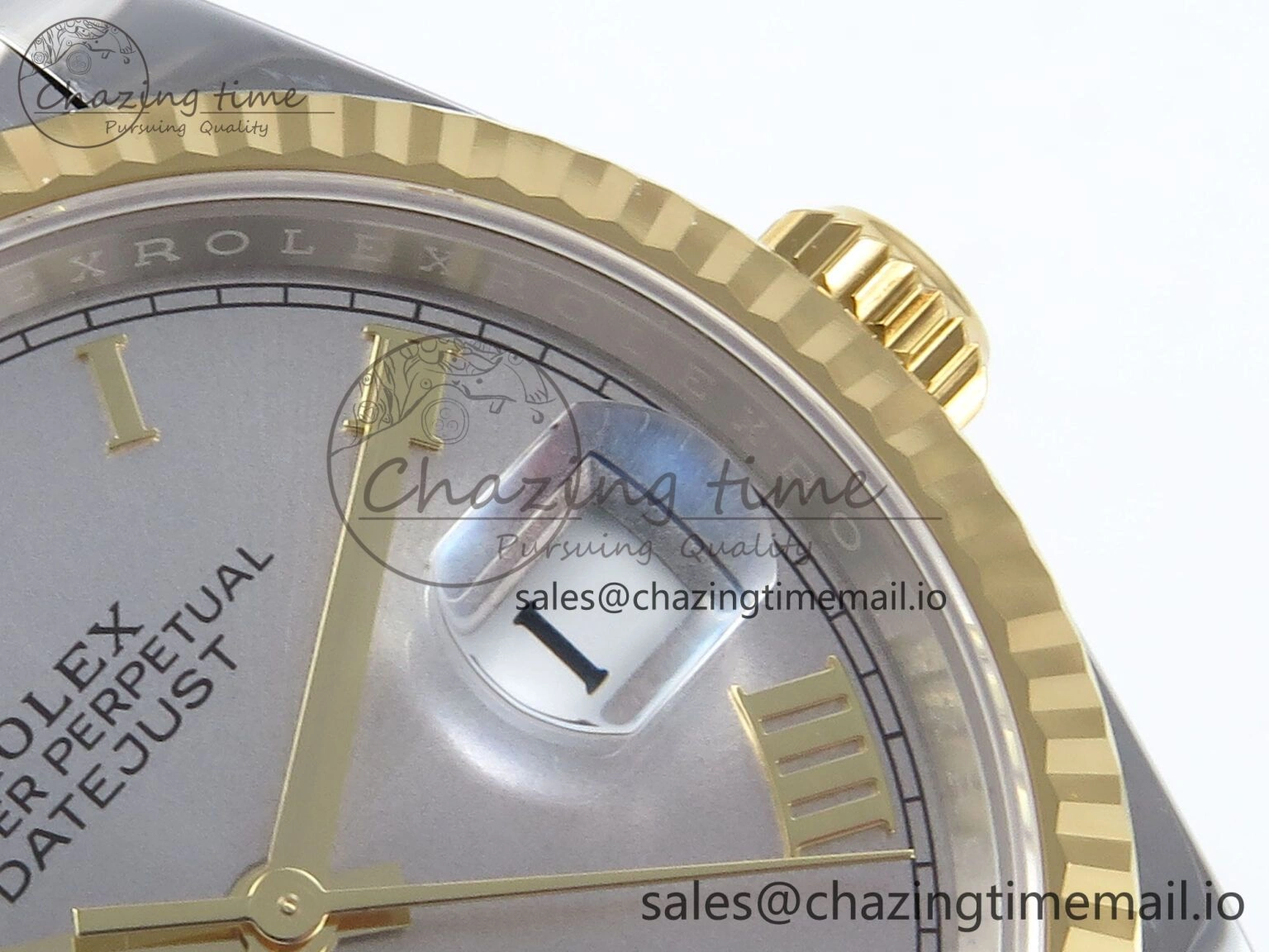 TimelessDesign DateJust 36 126233 EWEF Best Edition Gray Roman Diamonds Dial on SS YG Jubilee Bracelet A 620
