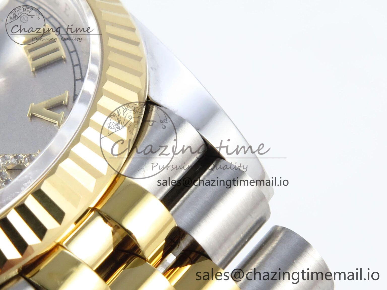 TimelessDesign DateJust 36 126233 EWEF Best Edition Gray Roman Diamonds Dial on SS YG Jubilee Bracelet A 620