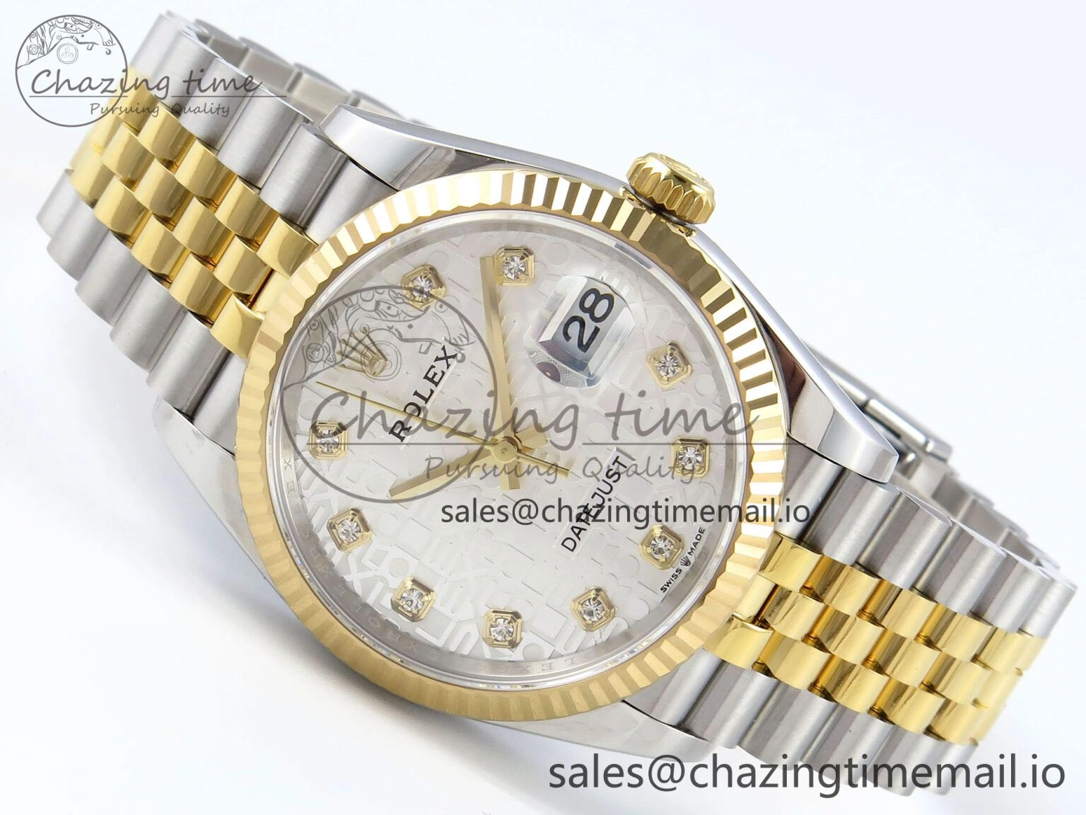 DateJust 36 126233 EWEF Best Edition Rolxx White Dial on SS YG Jubilee Bracelet A ComfortFit 629
