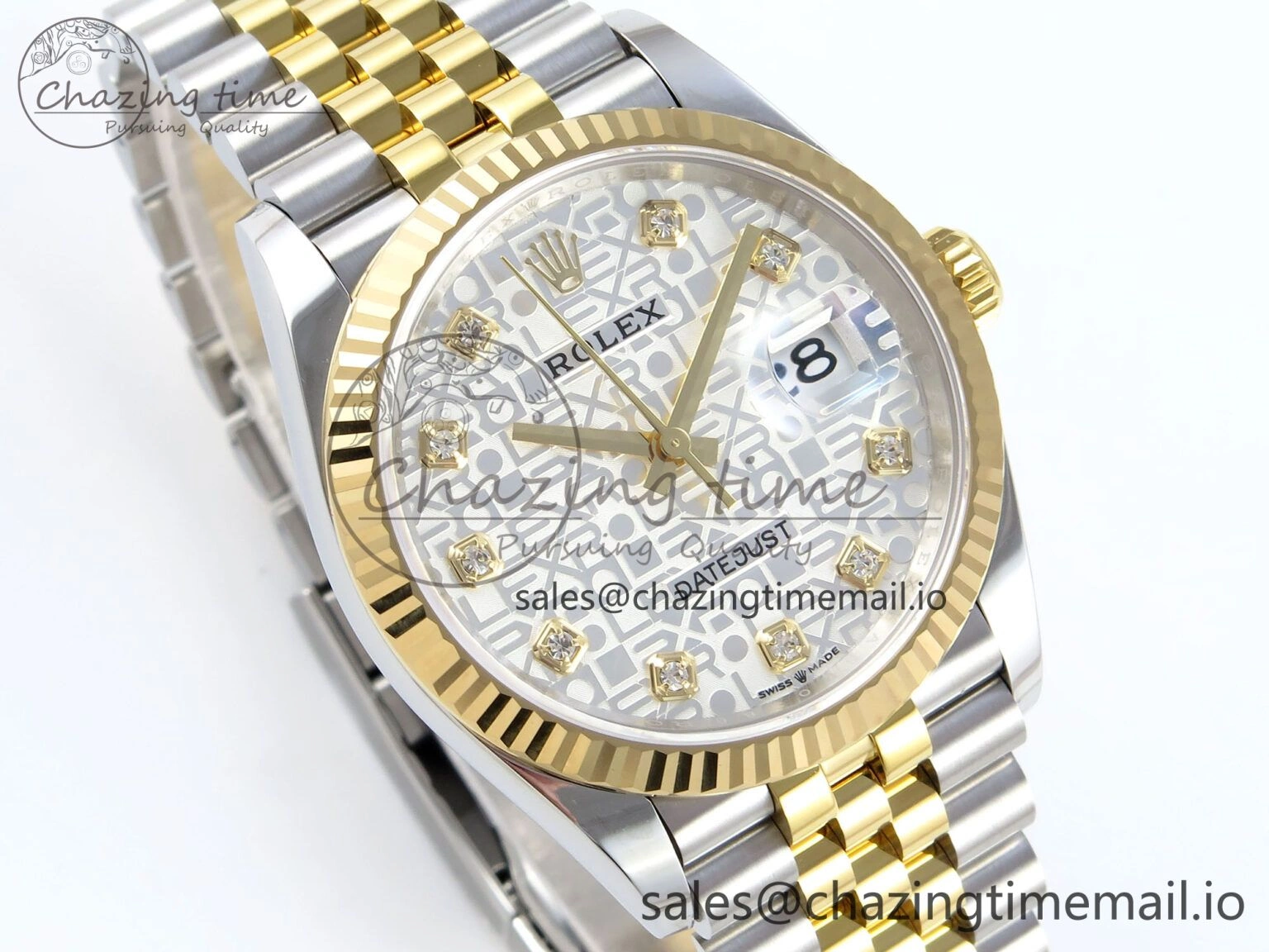 DateJust 36 126233 EWEF Best Edition Rolxx White Dial on SS YG Jubilee Bracelet A ComfortFit 629