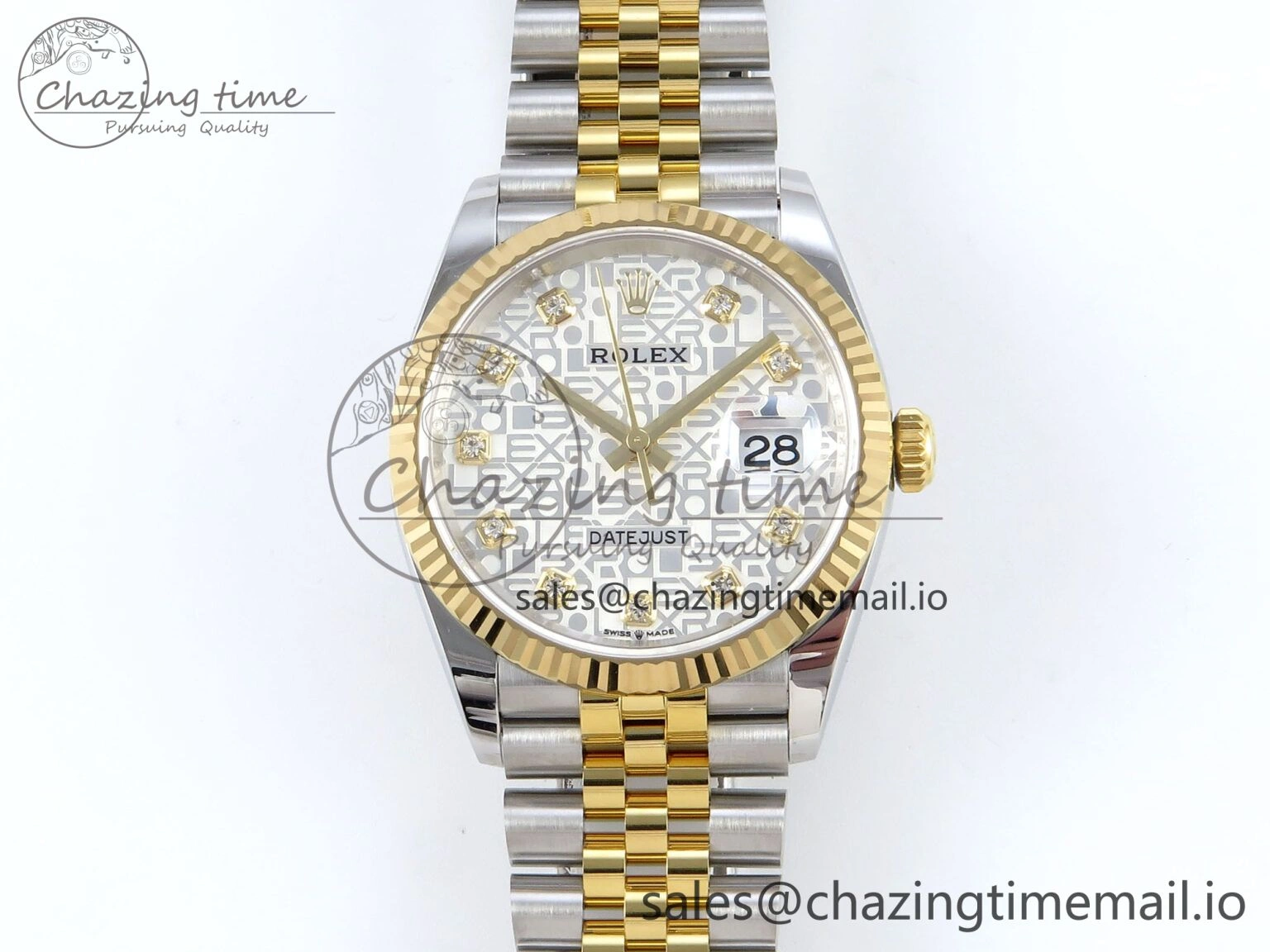 DateJust 36 126233 EWEF Best Edition Rolxx White Dial on SS YG Jubilee Bracelet A ComfortFit 629