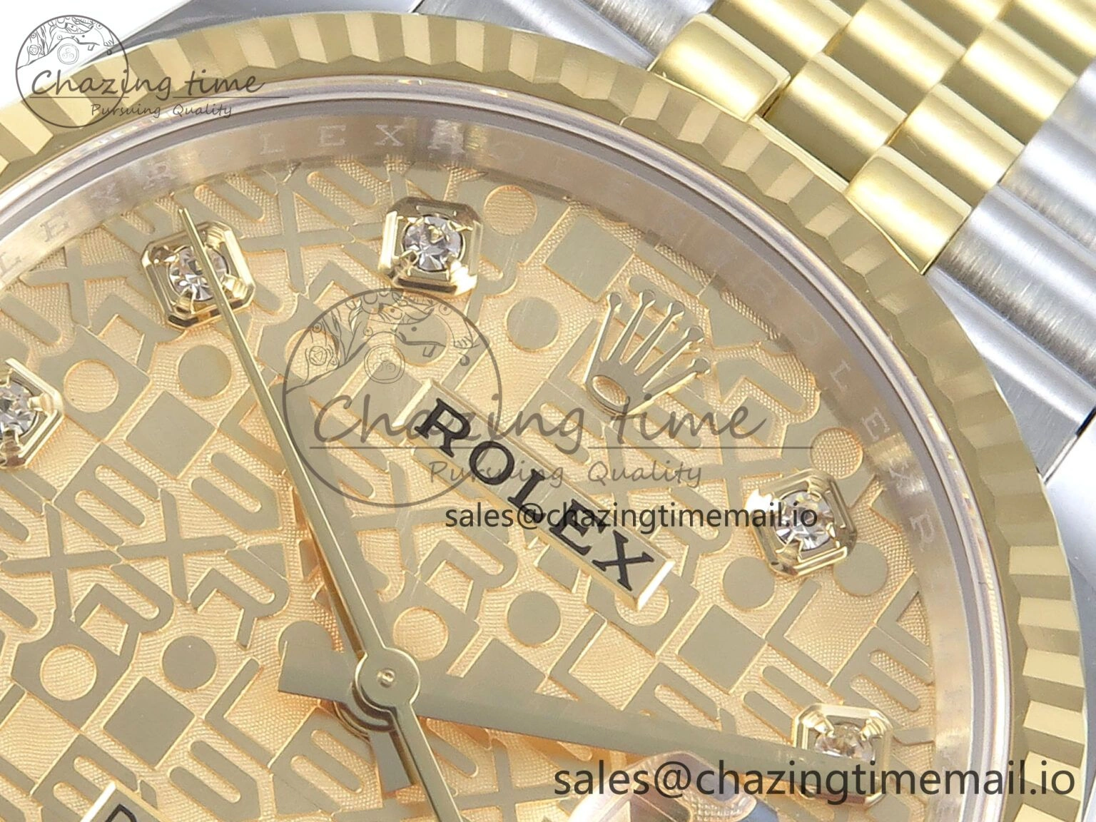 WellDesigned DateJust 36 126233 EWEF Best Edition Rolxx YG Dial on SS YG Jubilee Bracelet A 625