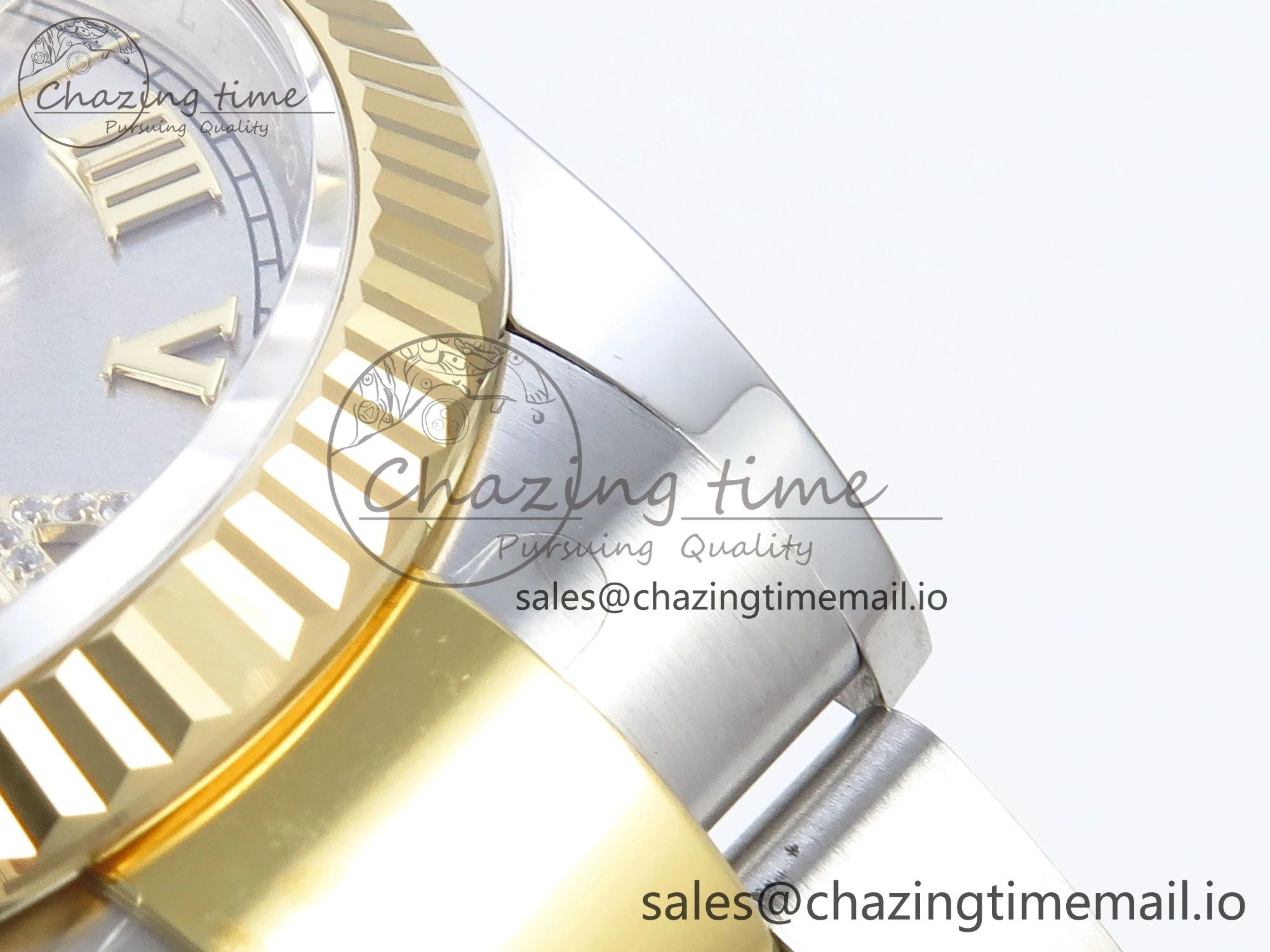 Chic DateJust 36 126233 EWEF Best Edition Silver Roman Diamonds Dial on SS YG Oyster Bracelet A 670
