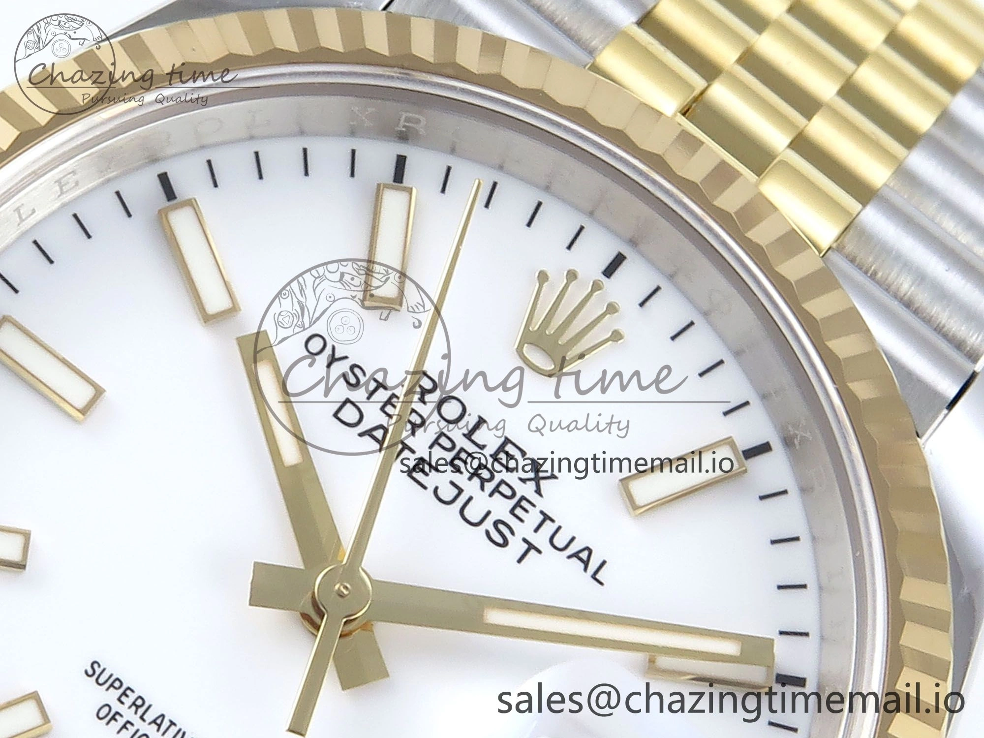 RelaxedFit DateJust 36 126233 EWEF Best Edition White Dial Stick Marker on SS YG Jubilee Bracelet A 618