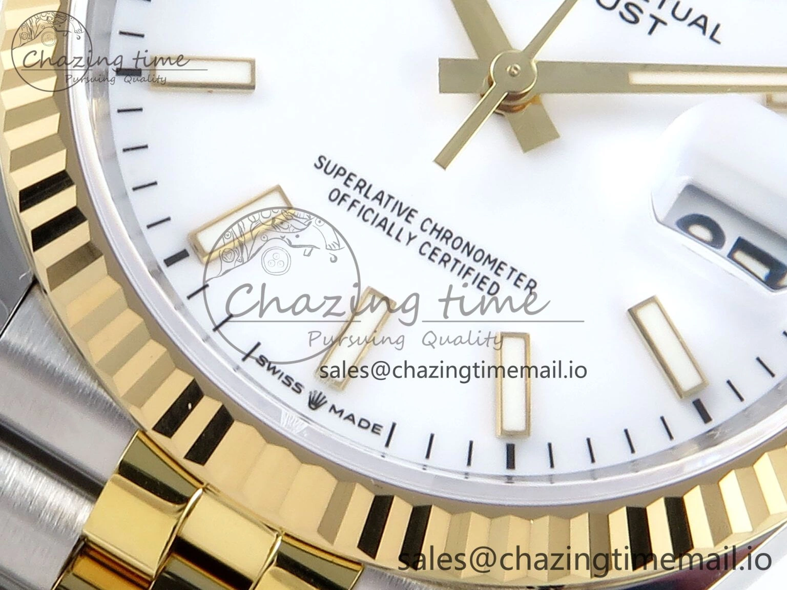 RelaxedFit DateJust 36 126233 EWEF Best Edition White Dial Stick Marker on SS YG Jubilee Bracelet A 618