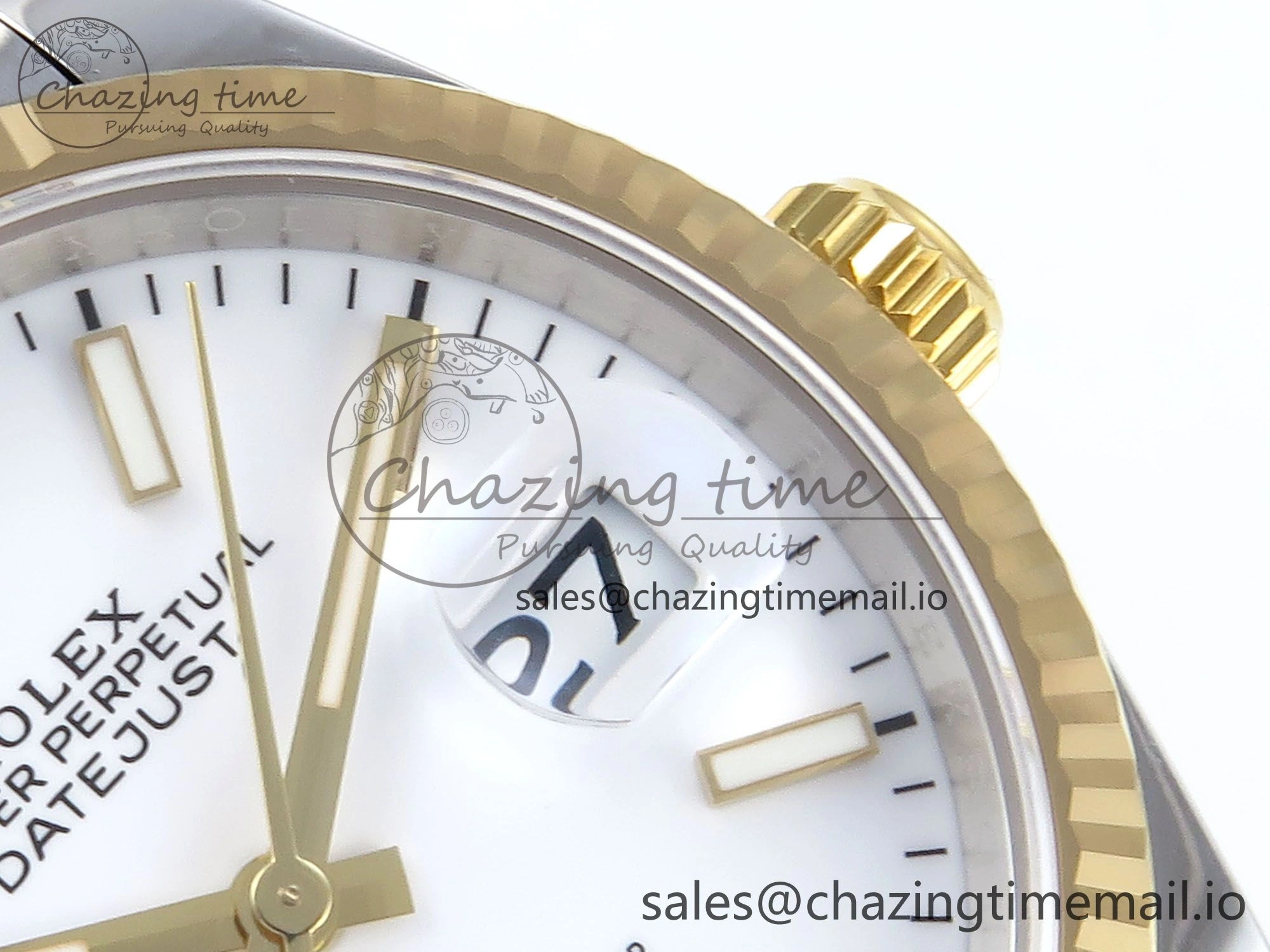 RelaxedFit DateJust 36 126233 EWEF Best Edition White Dial Stick Marker on SS YG Jubilee Bracelet A 618
