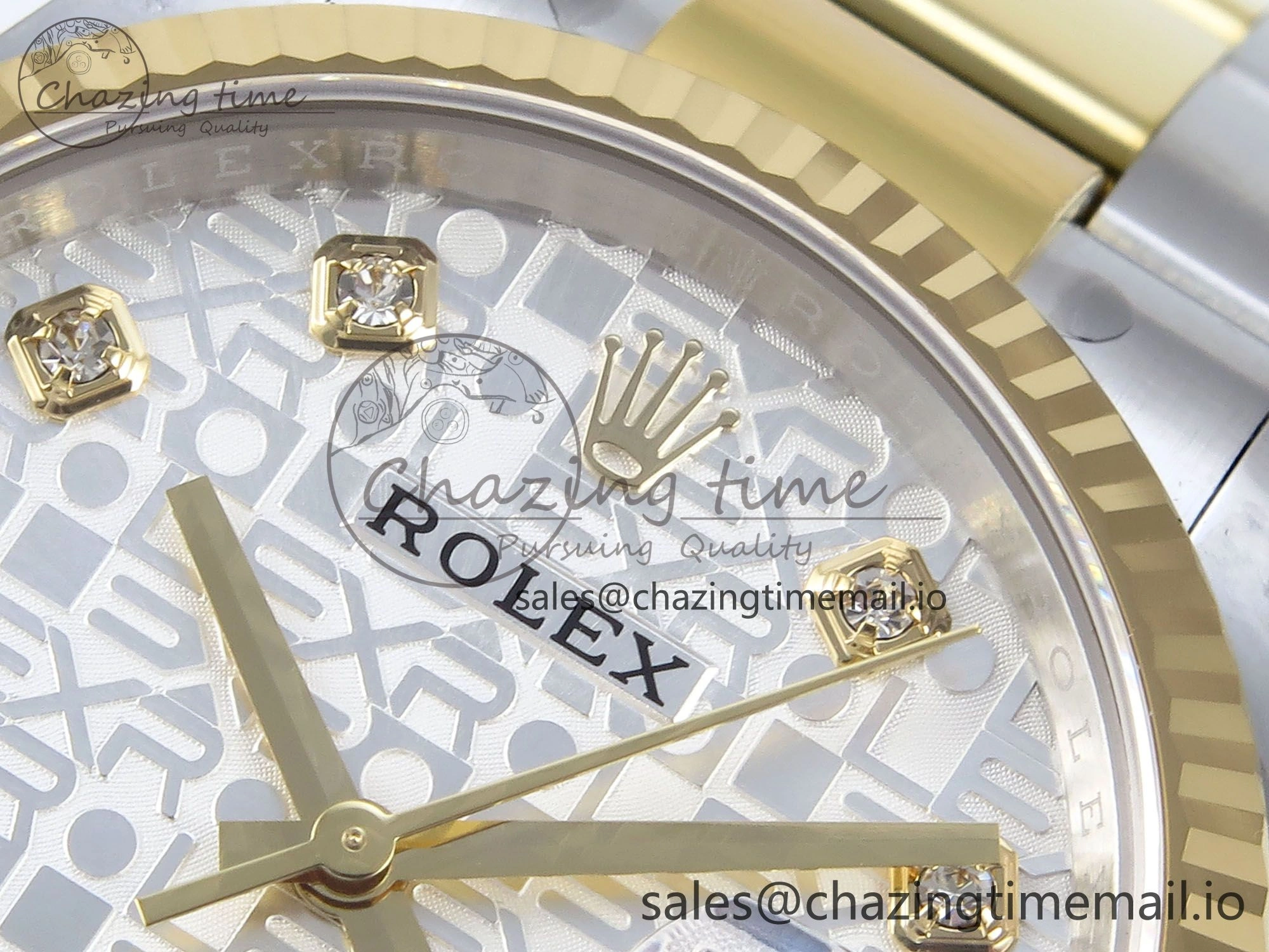 DateJust 36 126233 EWEF Best Edition White Pattern Diamonds Dial on SS YG Oyster Bracelet A Soft 676