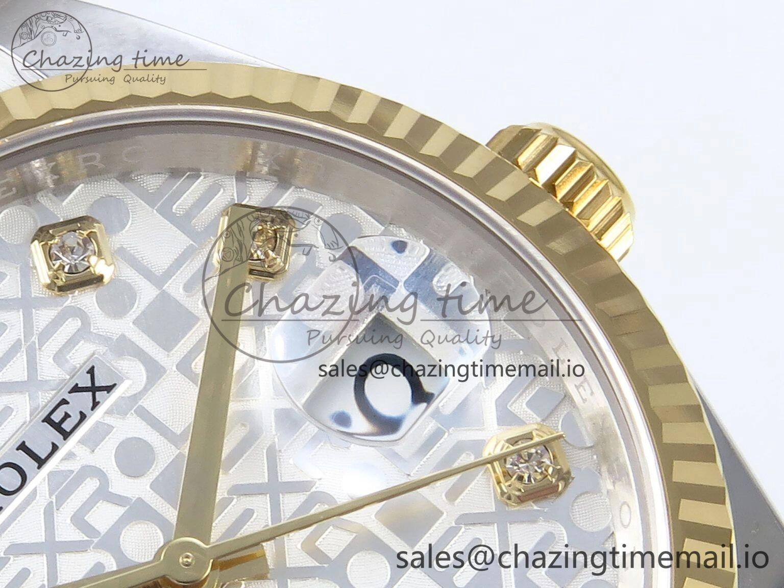 DateJust 36 126233 EWEF Best Edition White Pattern Diamonds Dial on SS YG Oyster Bracelet A Soft 676