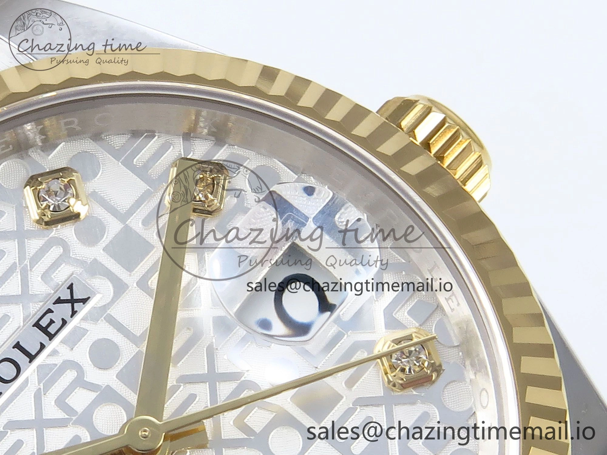 DateJust 36 126233 EWEF Best Edition White Pattern Diamonds Dial on SS YG Oyster Bracelet A Soft 676