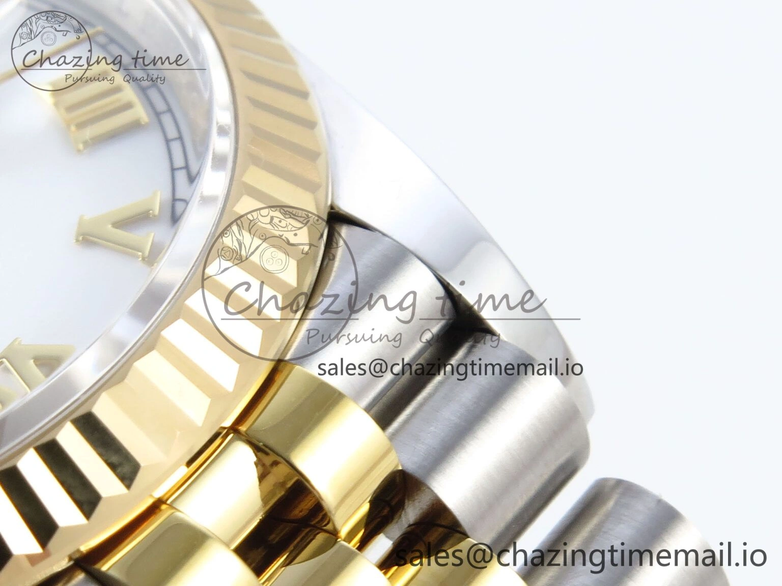 WellDesigned DateJust 36 126233 EWEF Best Edition White Roman Dial on SS YG Jubilee Bracelet A 626
