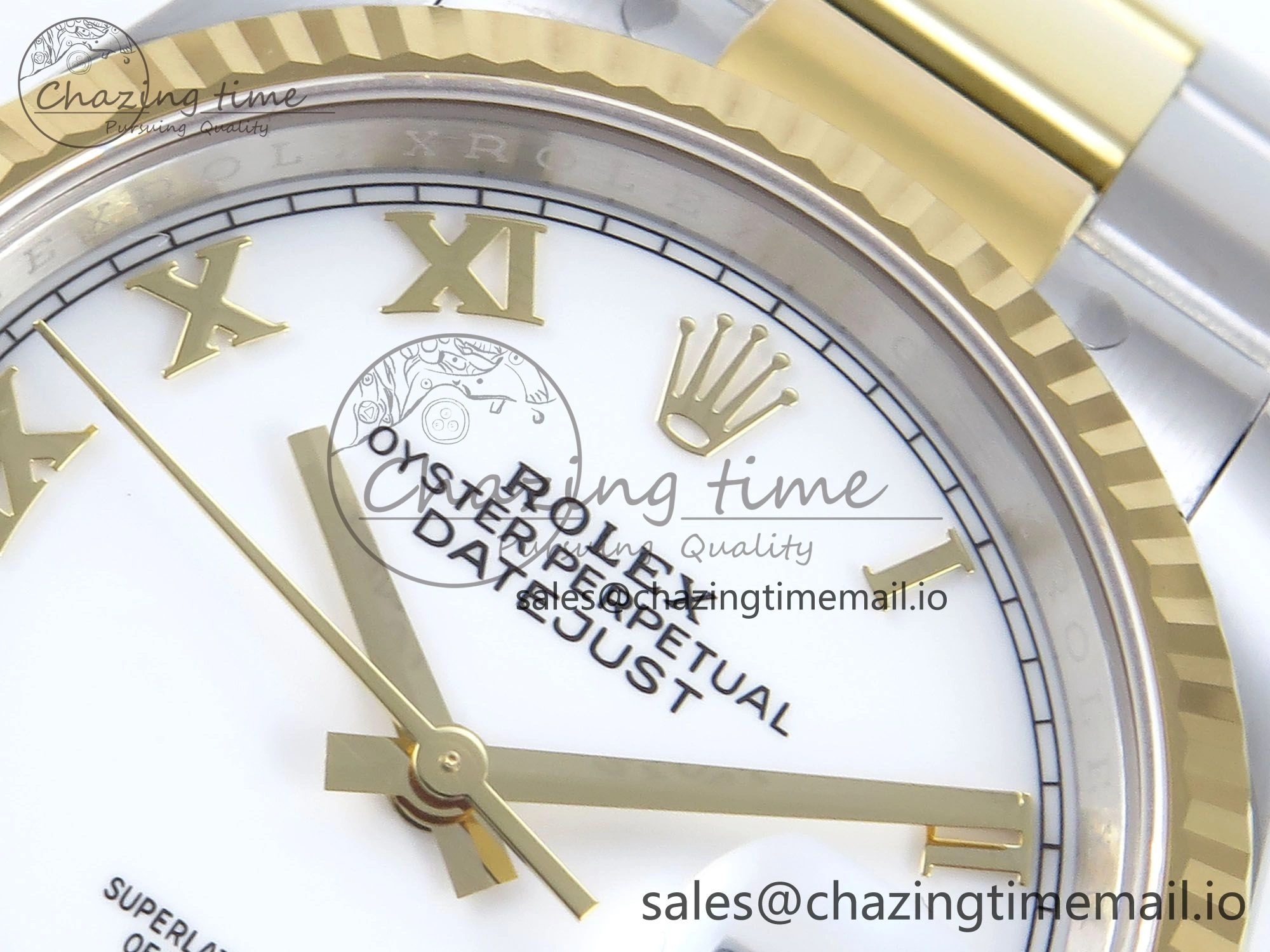 DateJust 36 126233 EWEF Best Edition White Roman Dial on SS YG Oyster Bracelet A SunProtective 680