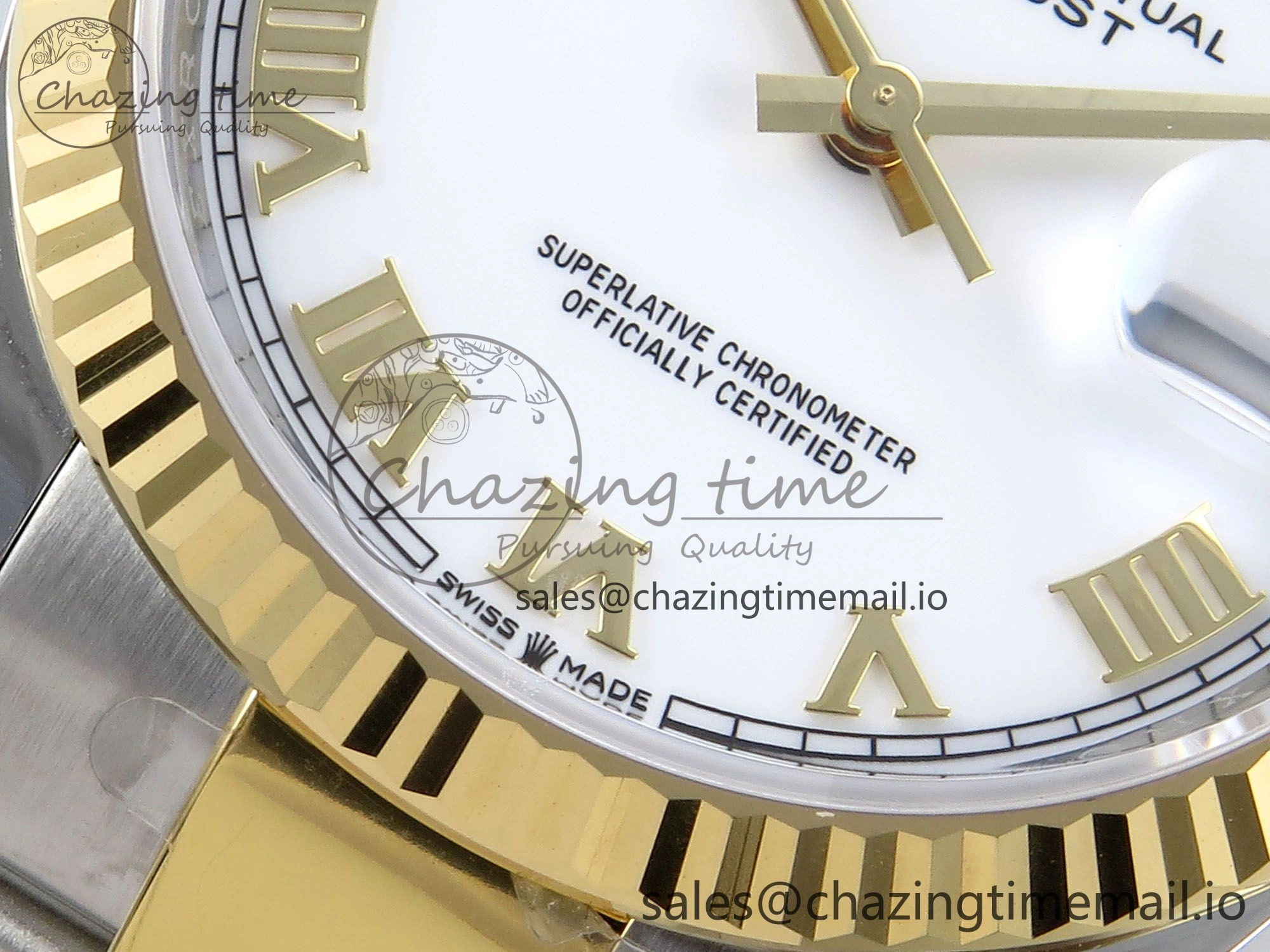 DateJust 36 126233 EWEF Best Edition White Roman Dial on SS YG Oyster Bracelet A SunProtective 680