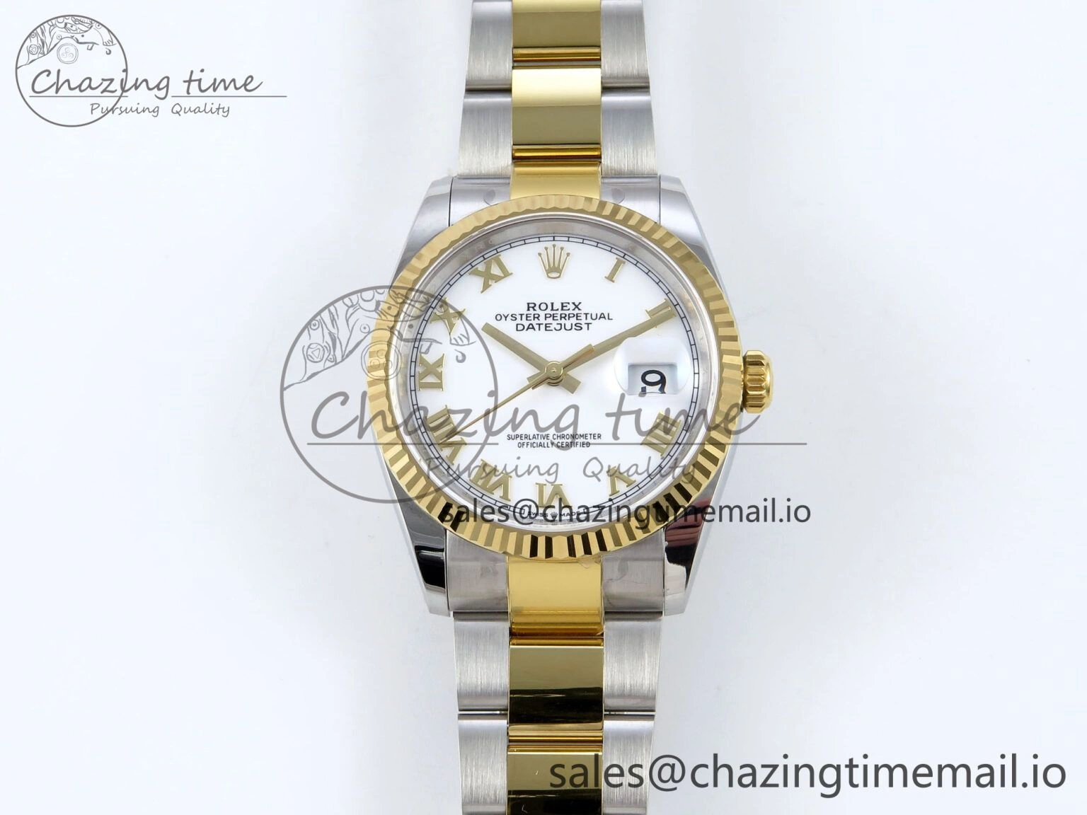 DateJust 36 126233 EWEF Best Edition White Roman Dial on SS YG Oyster Bracelet A SunProtective 680