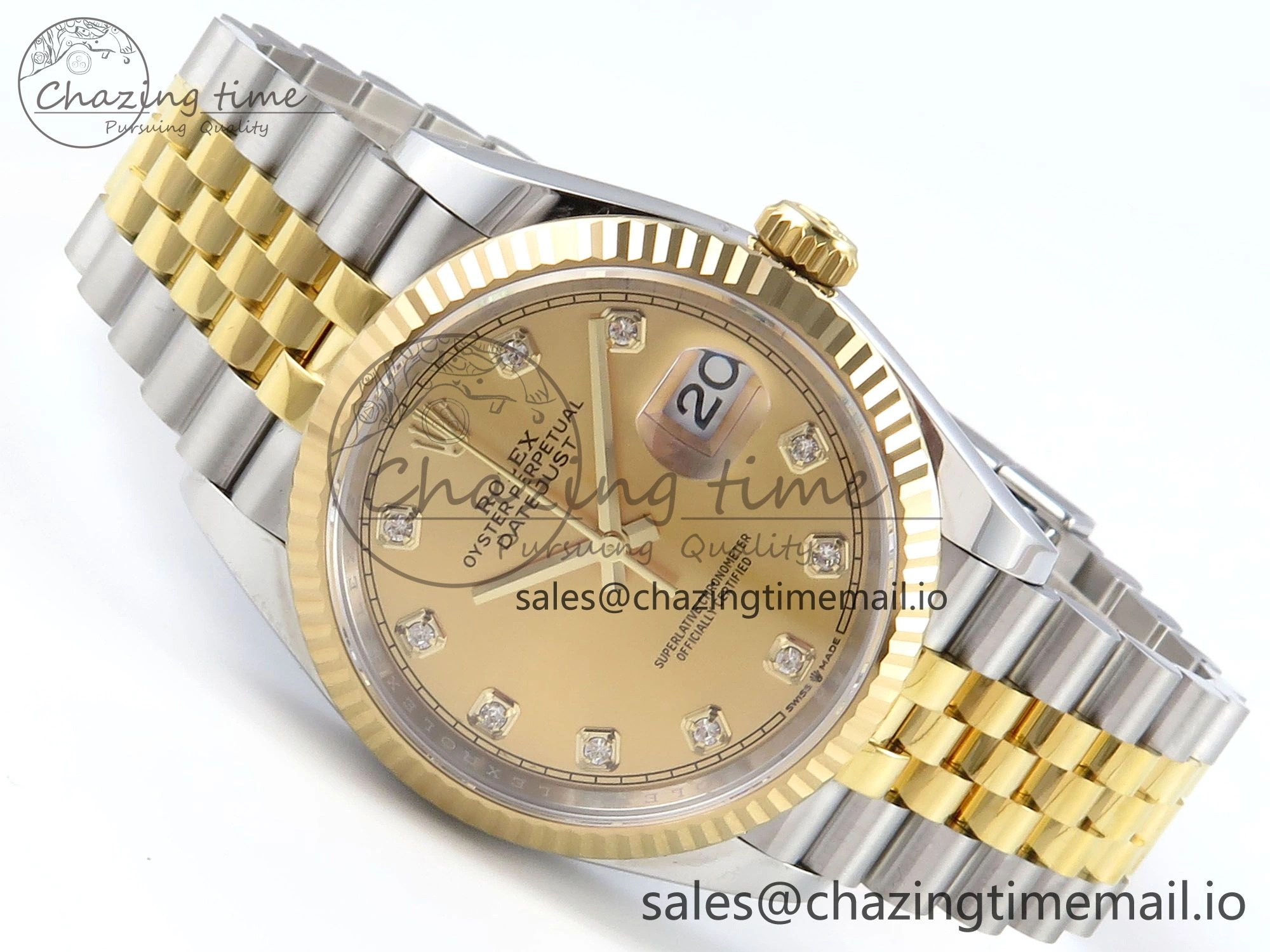 DateJust 36 126233 EWEF Best Edition YG Diamonds Dial on SS YG Jubilee Bracelet A Bright 630