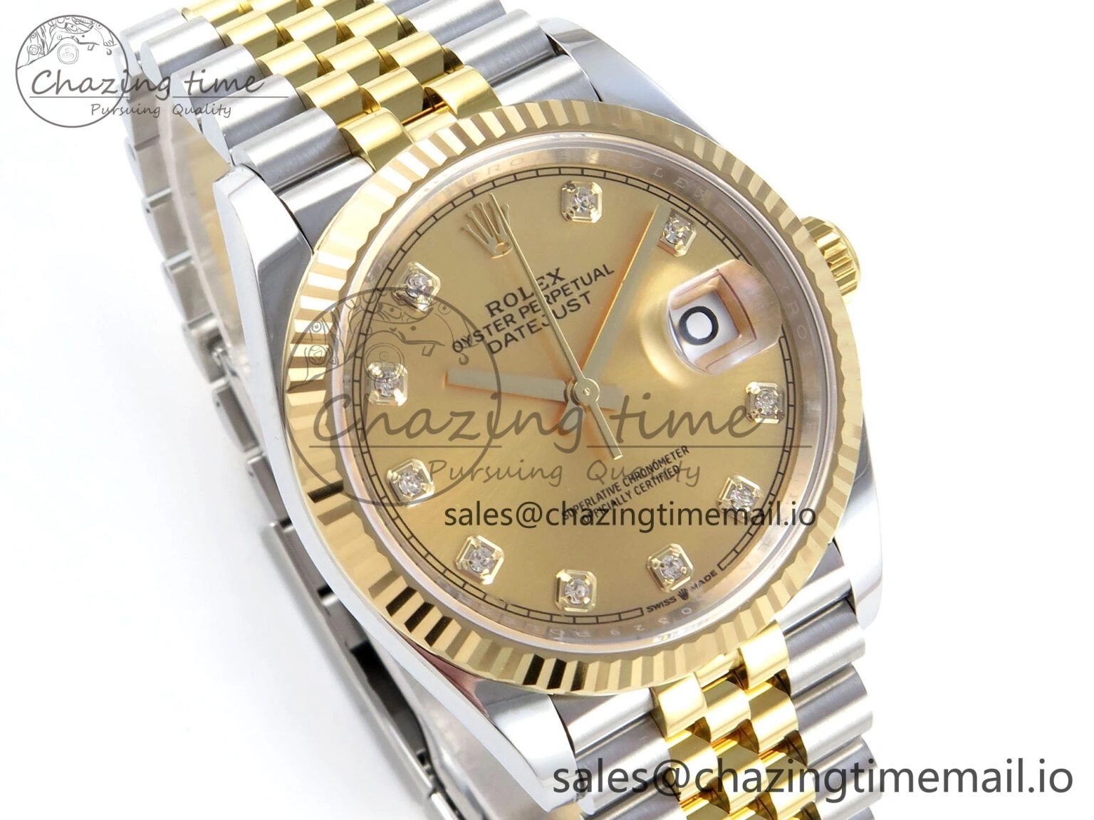 DateJust 36 126233 EWEF Best Edition YG Diamonds Dial on SS YG Jubilee Bracelet A Bright 630