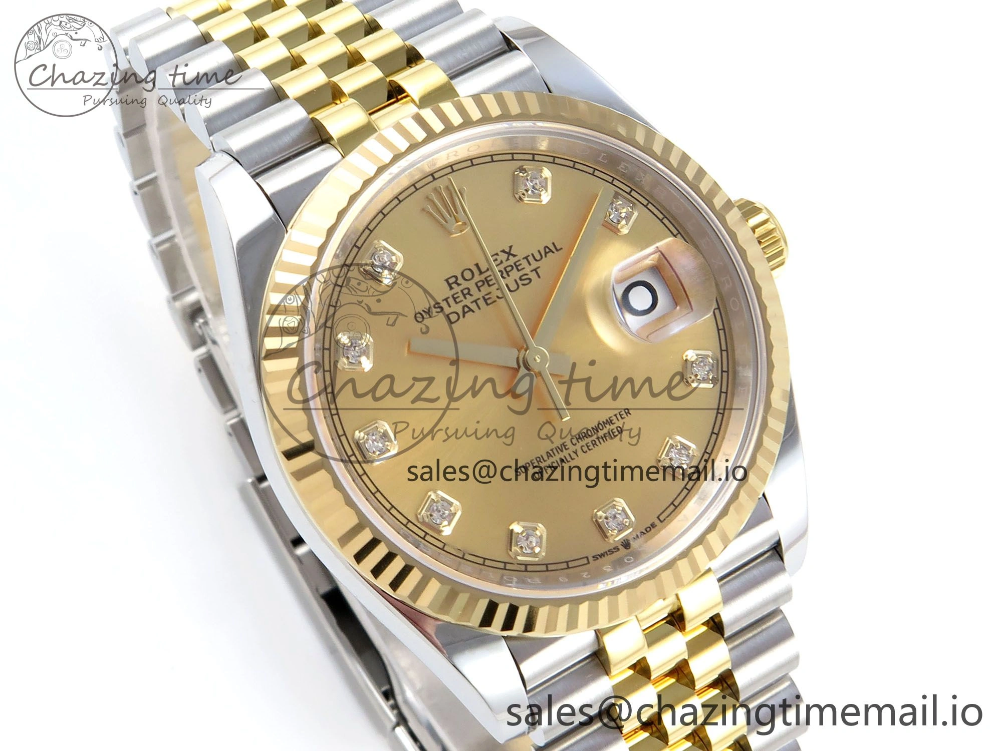 DateJust 36 126233 EWEF Best Edition YG Diamonds Dial on SS YG Jubilee Bracelet A Bright 630