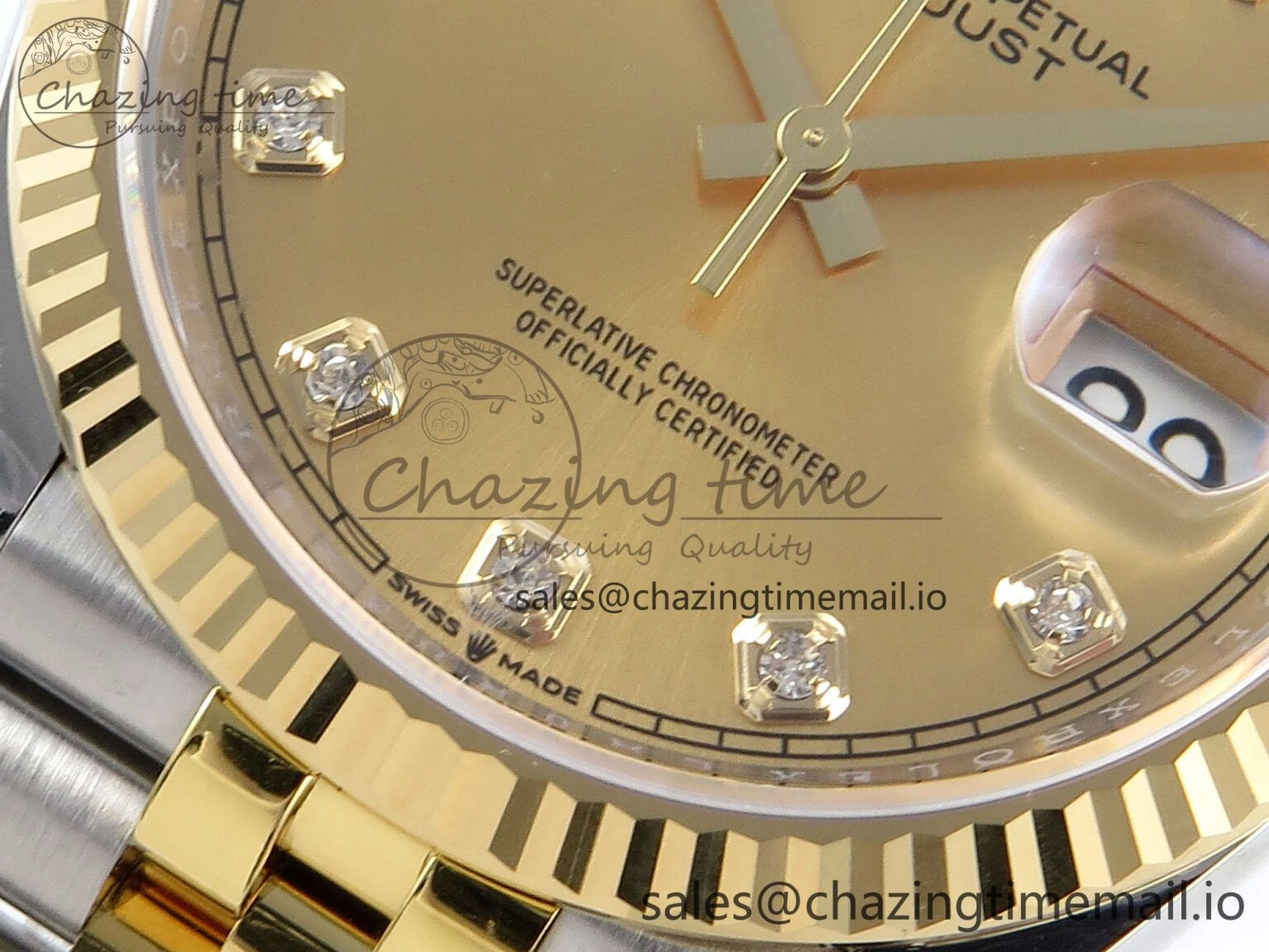 DateJust 36 126233 EWEF Best Edition YG Diamonds Dial on SS YG Jubilee Bracelet A Bright 630